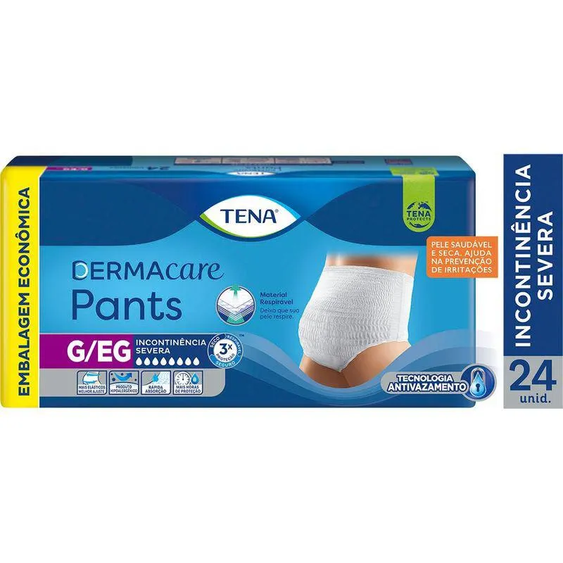 Roupa Íntima Tena Pants Dermacare G/EG 24 Unidades