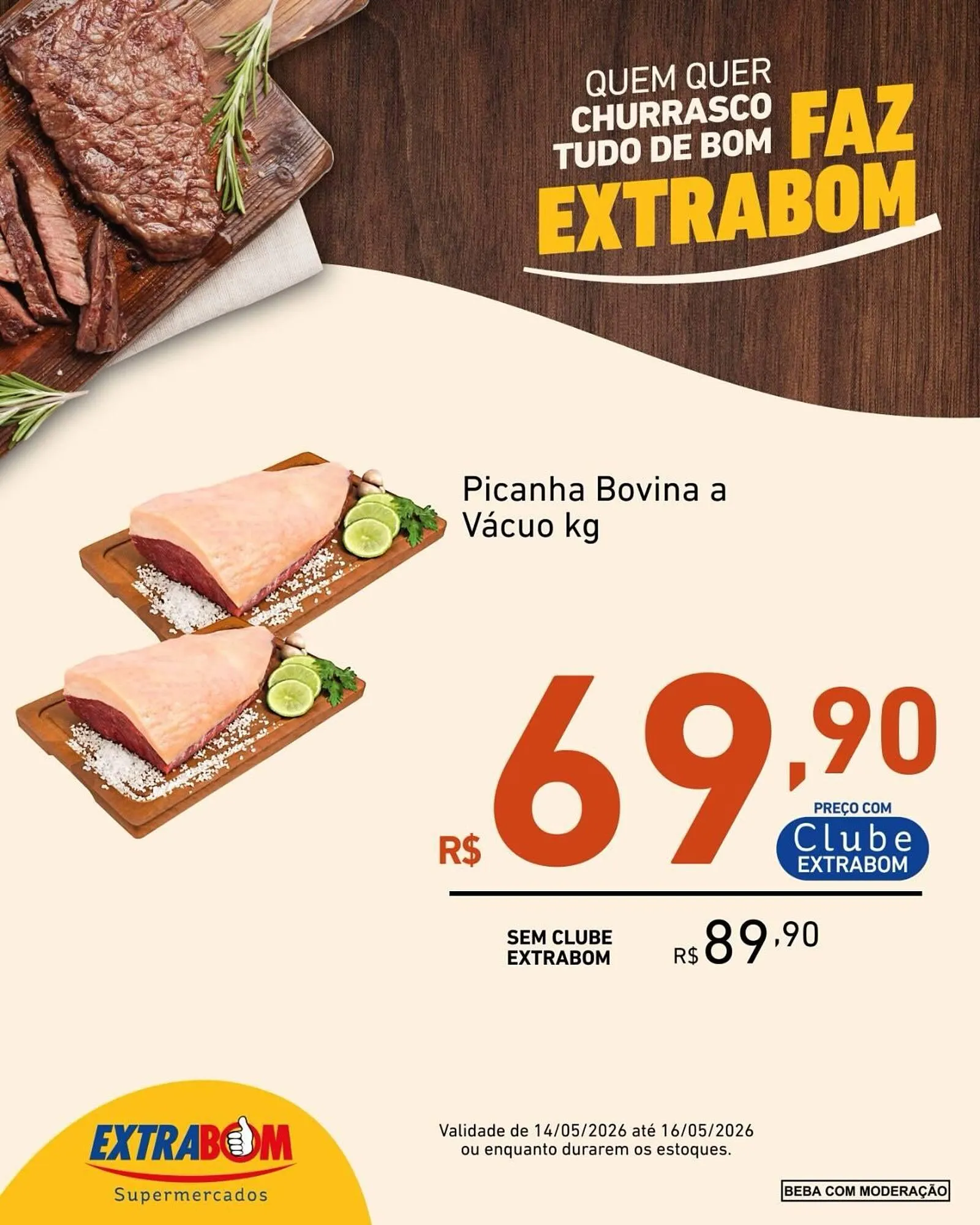 Encarte de Catálogo Extrabom Supermercados 14 de maio até 16 de maio 2026 - Pagina 1
