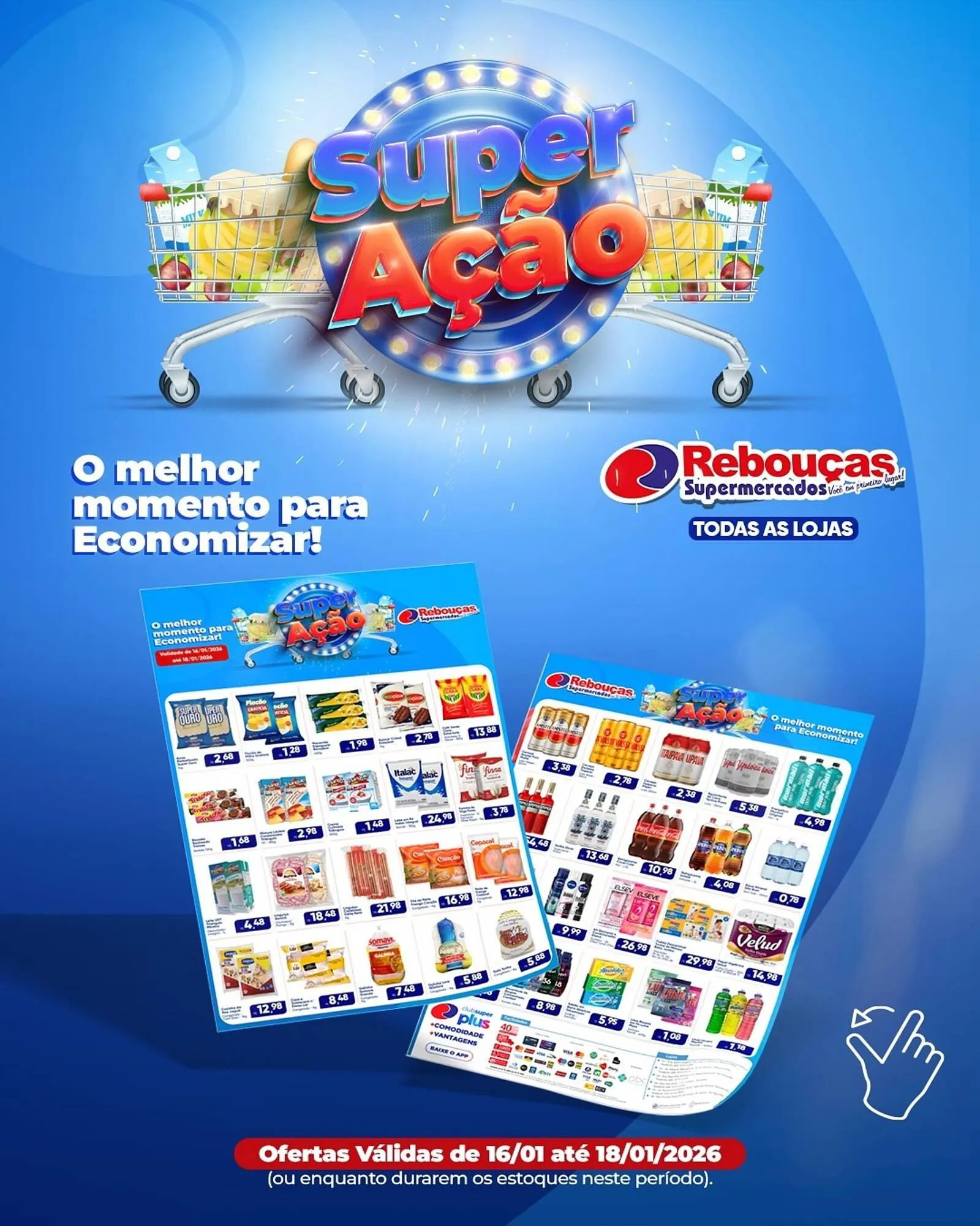 Encarte de Catálogo Rebouças Supermercados 16 de janeiro até 18 de janeiro 2026 - Pagina 1