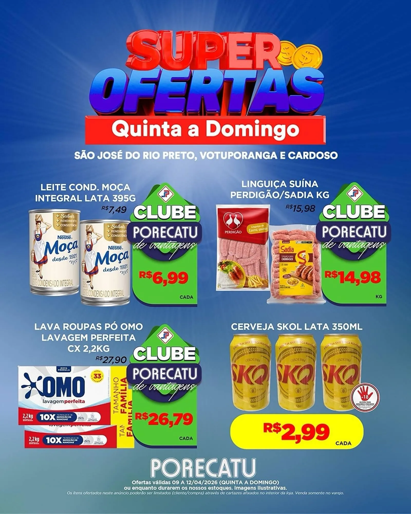 Encarte de Catálogo Supermercado Porecatu 9 de abril até 12 de abril 2026 - Pagina 2
