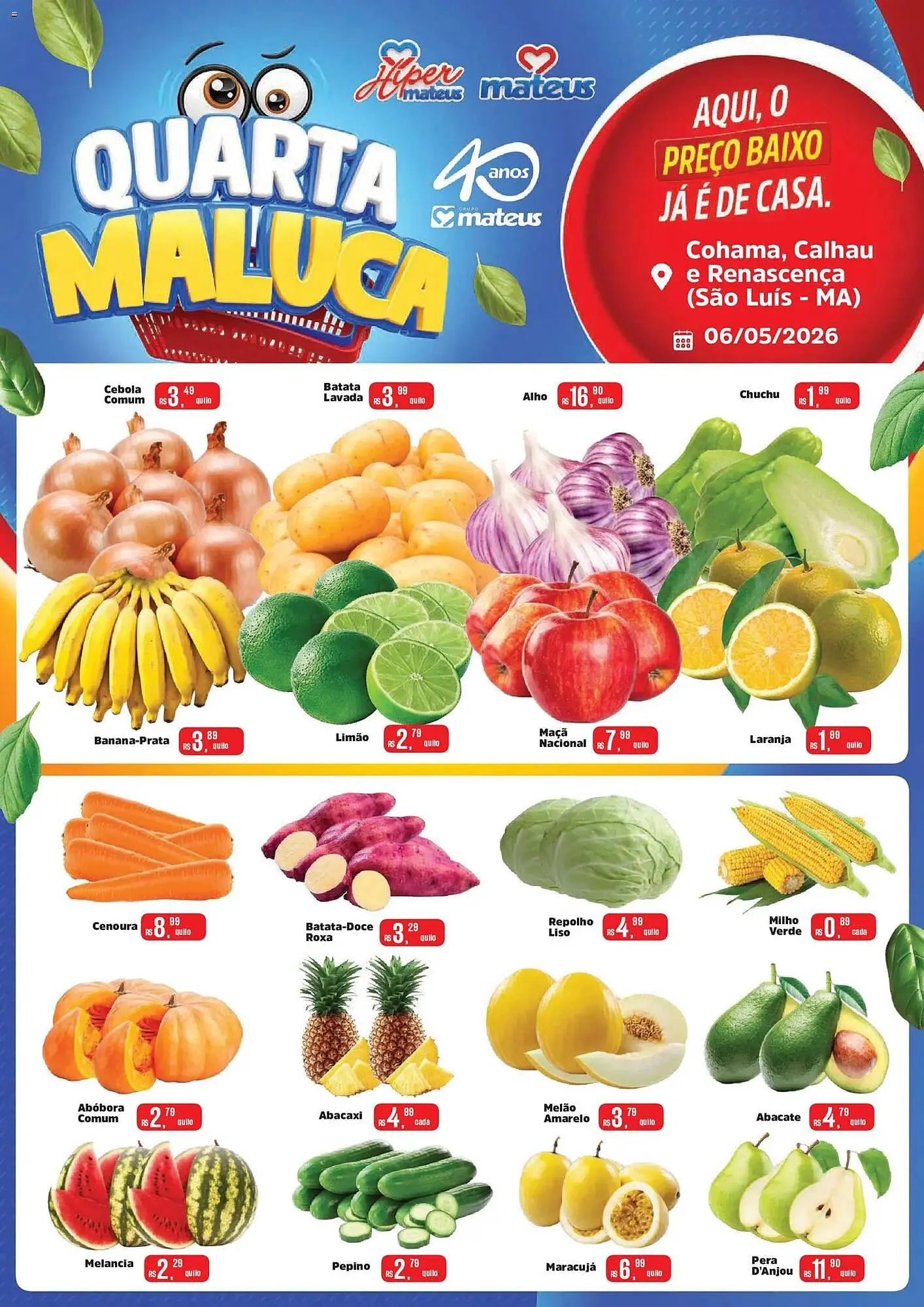 Encarte de Catálogo Supermercados Mateus 6 de maio até 6 de maio 2026 - Pagina 1