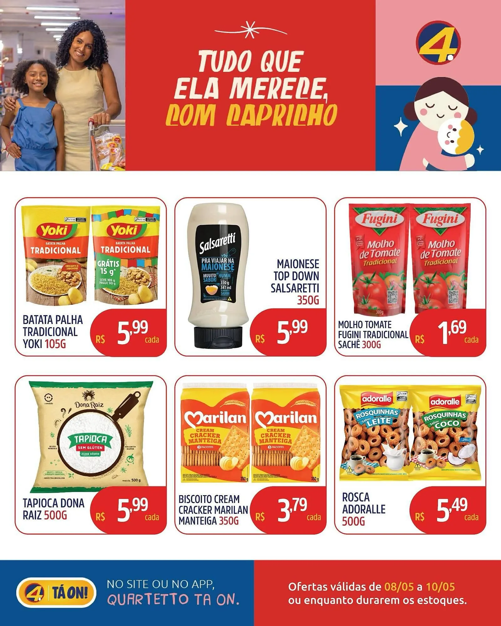Encarte de Catálogo Quartetto Supermercados 8 de maio até 10 de maio 2026 - Pagina 9
