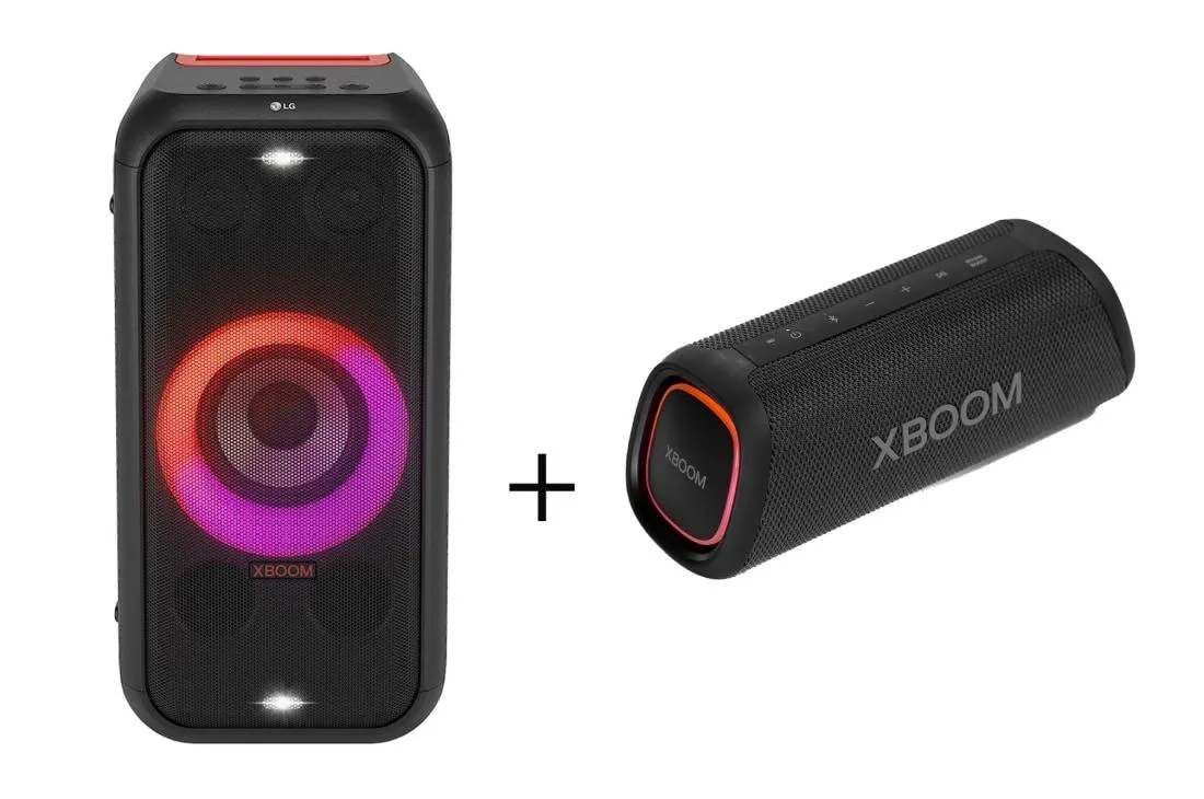 Combo Caixa De Som Portátil LG Xboom Partybox XL5 + Caixa de Som Portátil LG XBOOM Go XG5