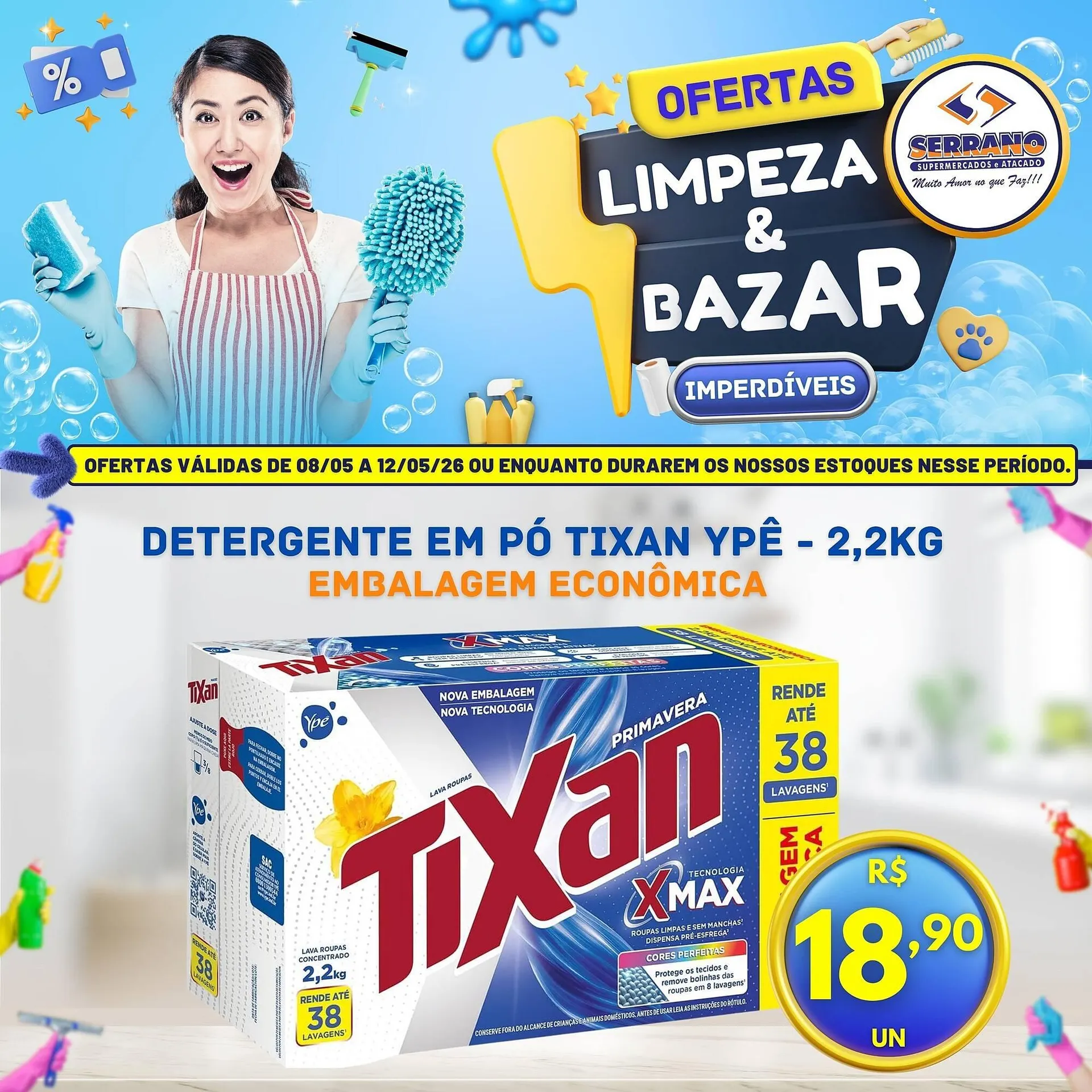 Encarte de Catálogo Serrano Supermercado 8 de maio até 12 de maio 2026 - Pagina 1