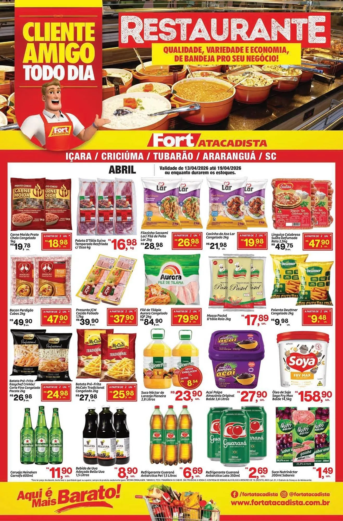 Encarte de Tabloide Fort Atacadista 13 de abril até 19 de abril 2026 - Pagina 1
