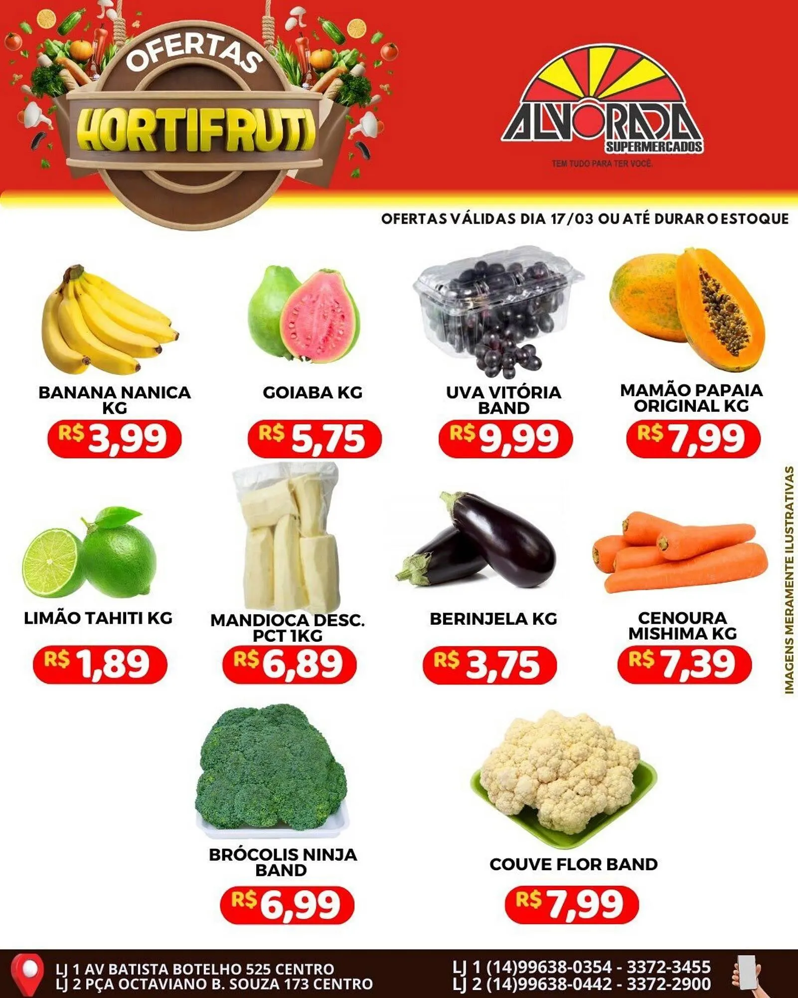 Encarte de Catálogo Alvorada Supermercados 17 de março até 17 de março 2026 - Pagina 1