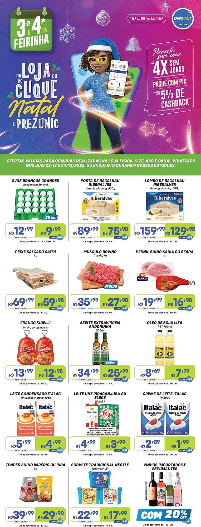 Encarte de Encarte Prezunic 23 de dezembro até 24 de dezembro 2025 - Pagina 1
