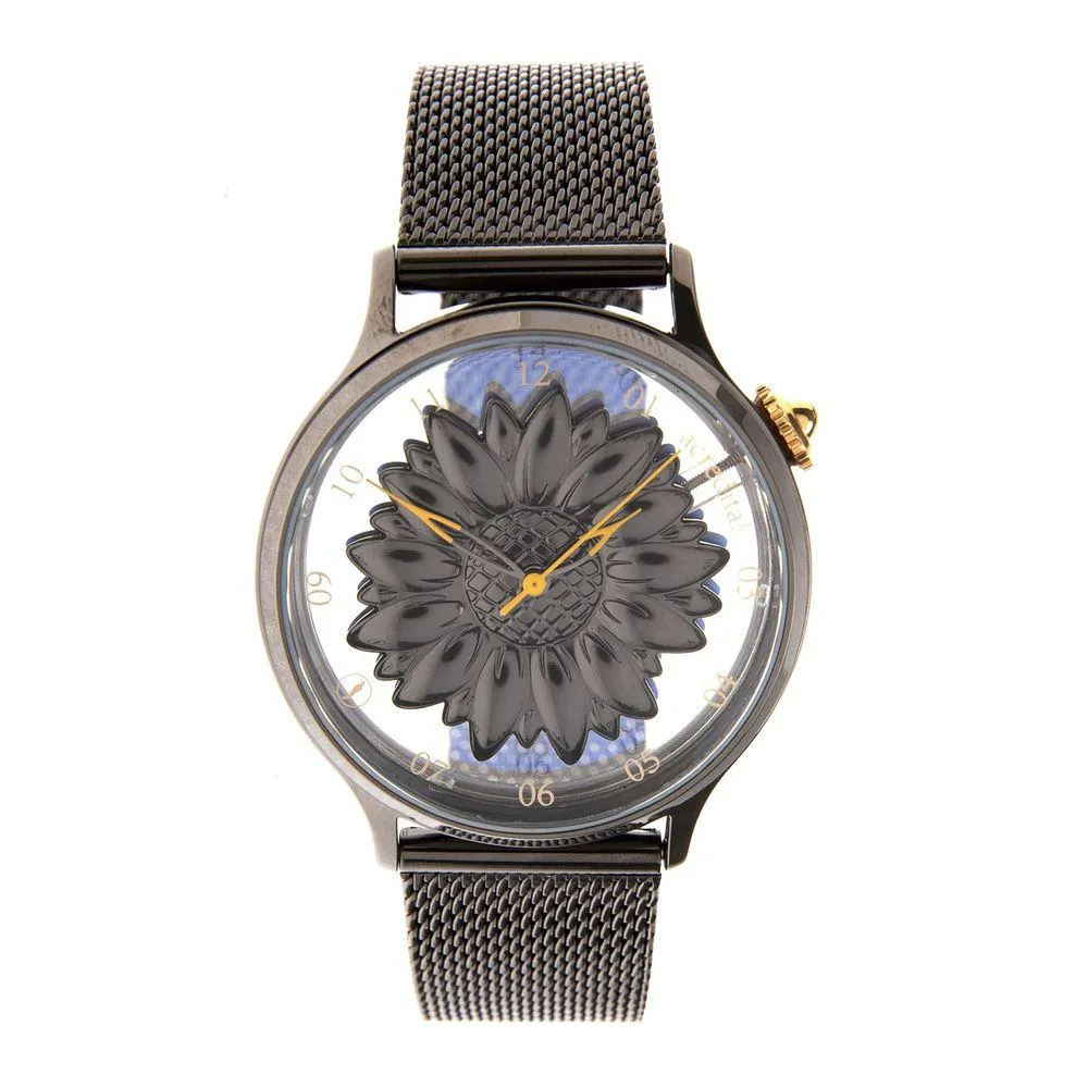 Relógio Analógico Feminino Carlinhos Maia Girassol Ônix - RE.MT.1557.2222