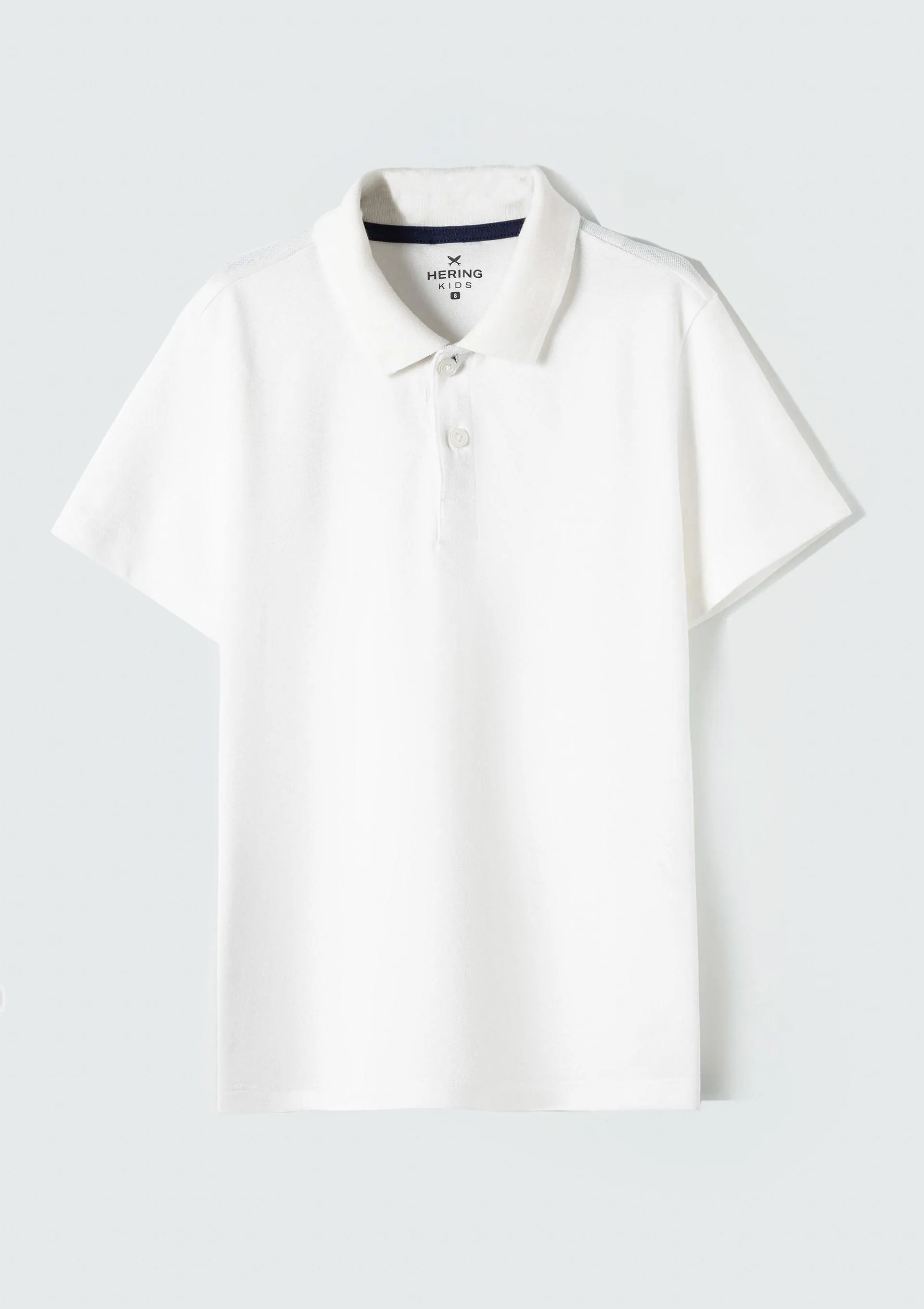 Camisa Básica Polo Infantil Menino Manga Curta Em Piquet - Off White