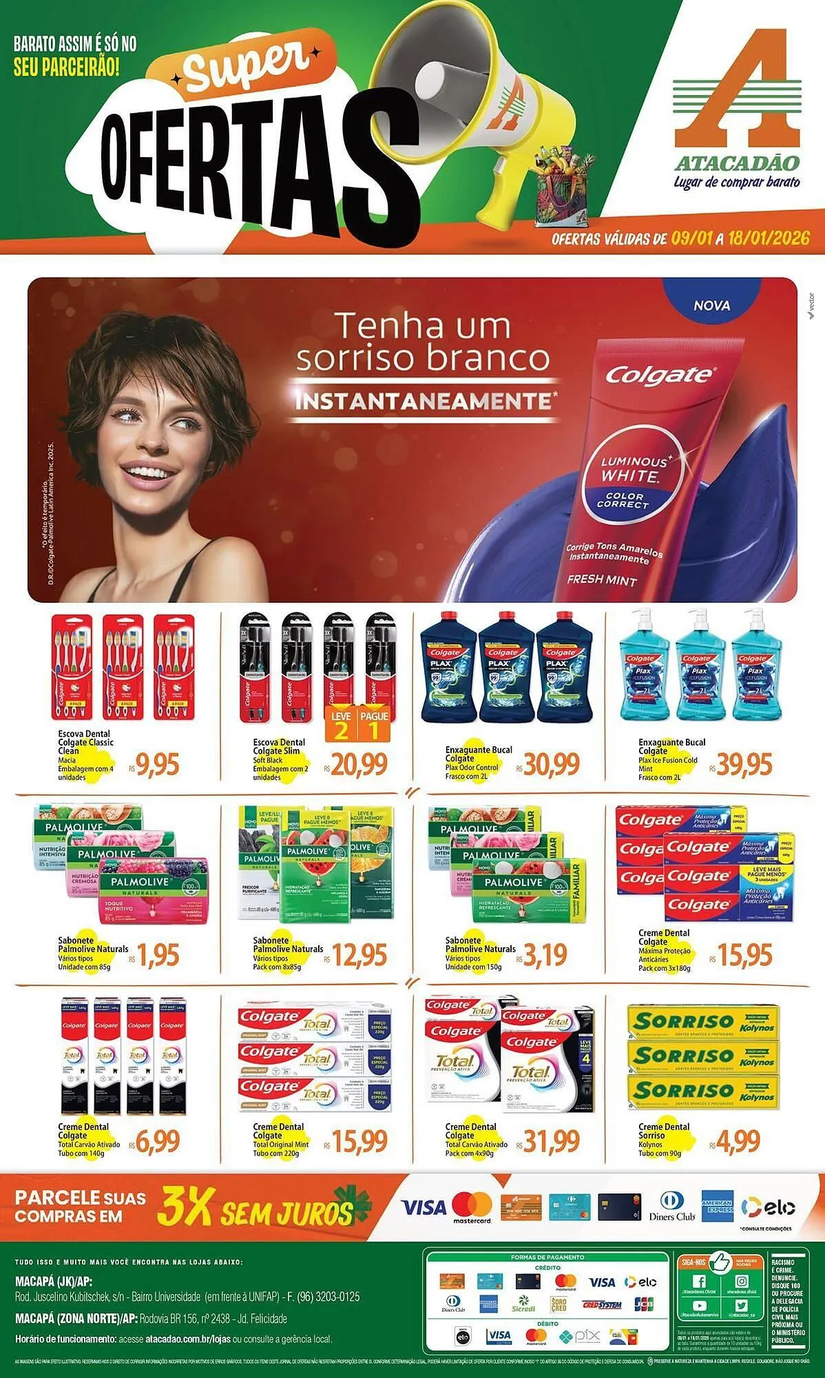 Encarte de Folheto Atacadão 9 de janeiro até 18 de janeiro 2026 - Pagina 1
