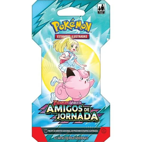 Booster Pokémon TCG, Amigos de Jornada, 35369, Copag - Pacote com 6 cartas cada - BT 1 UN
