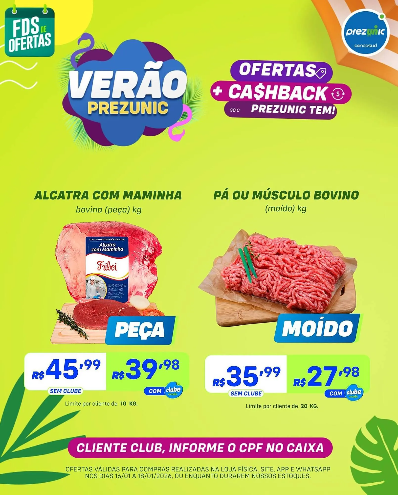 Encarte de Encarte Prezunic 16 de janeiro até 18 de janeiro 2026 - Pagina 1