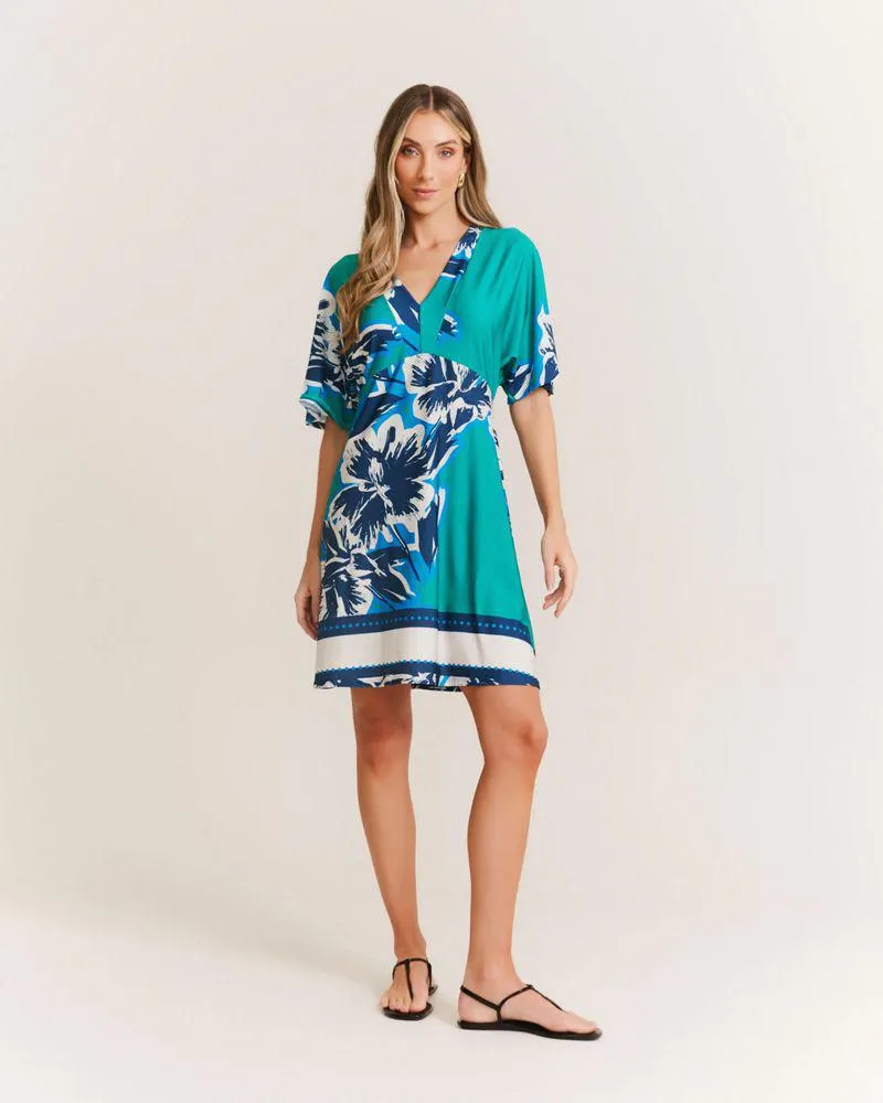 Vestido Curto Estampado Janyr - Verde