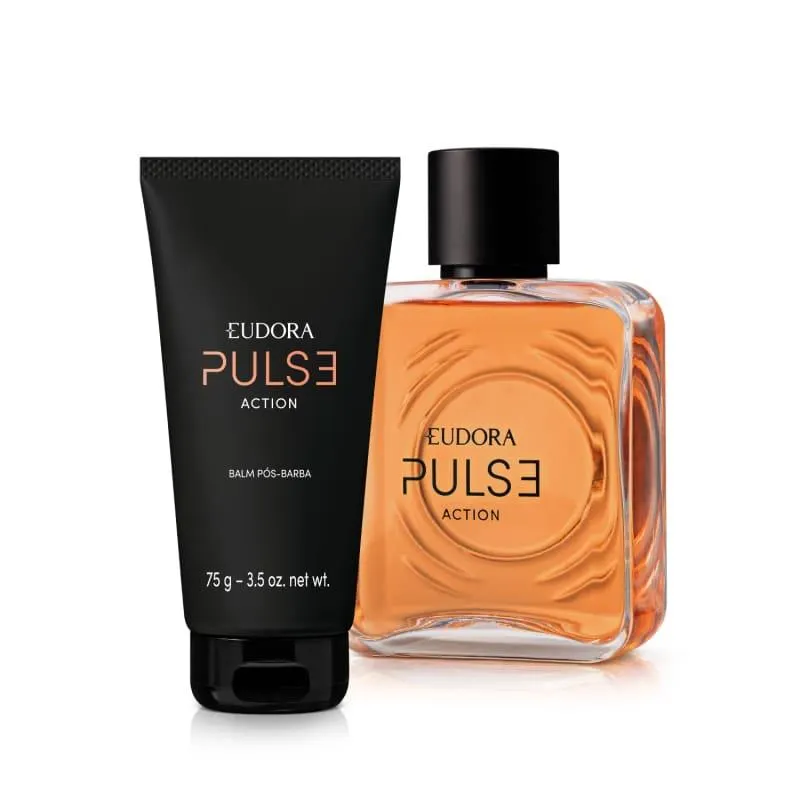 Combo Eudora Pulse Action: Desodorante Colônia 100ml + Balm Pós-Barba 75g