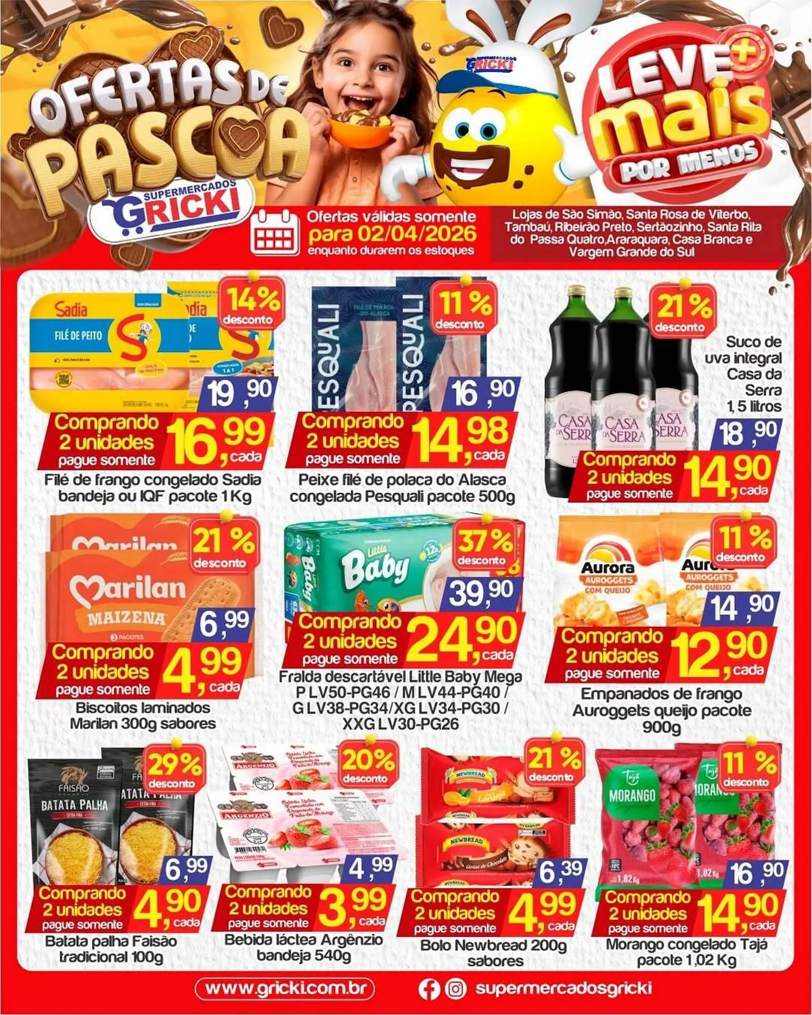 Encarte de Catálogo Supermercados Gricki 1 de abril até 2 de abril 2026 - Pagina 1