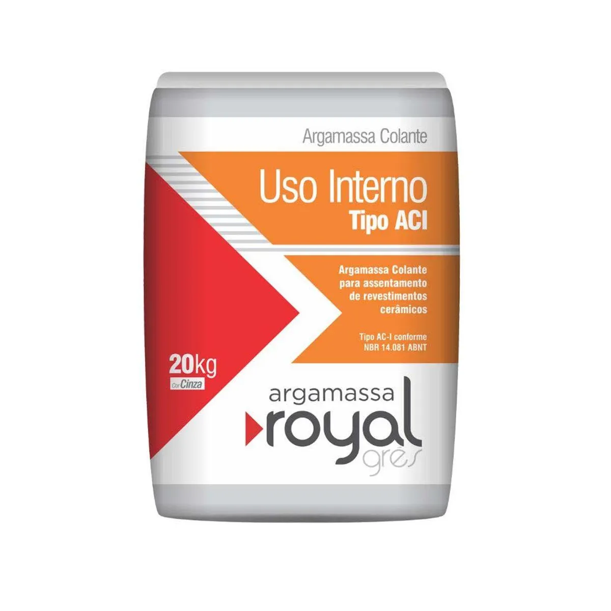 Argamassa Colante AC1 de uso Interno Royal Gres 20kg Cinza