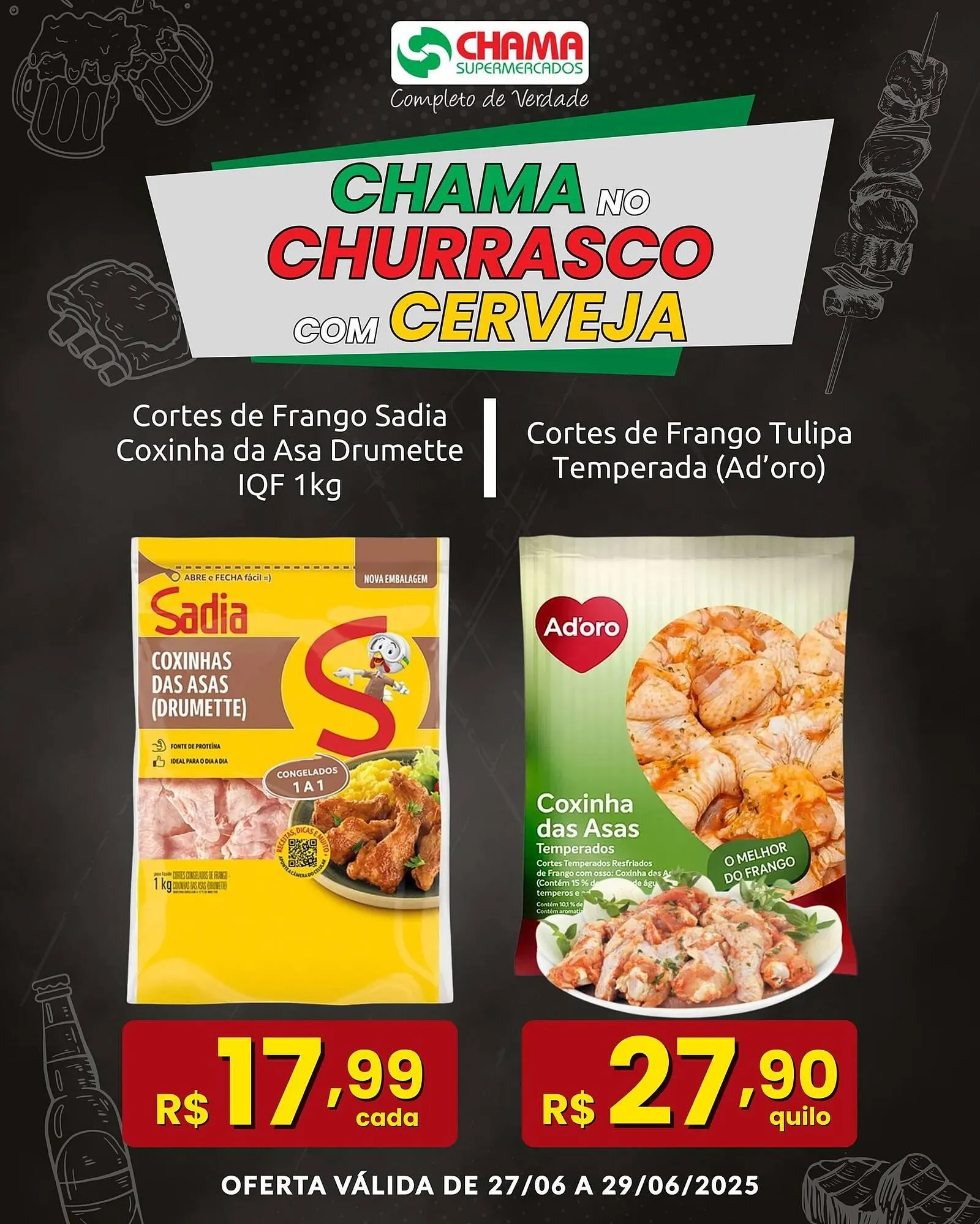 Encarte de Catálogo Chama Supermercados 27 de junho até 29 de junho 2025 - Pagina 3