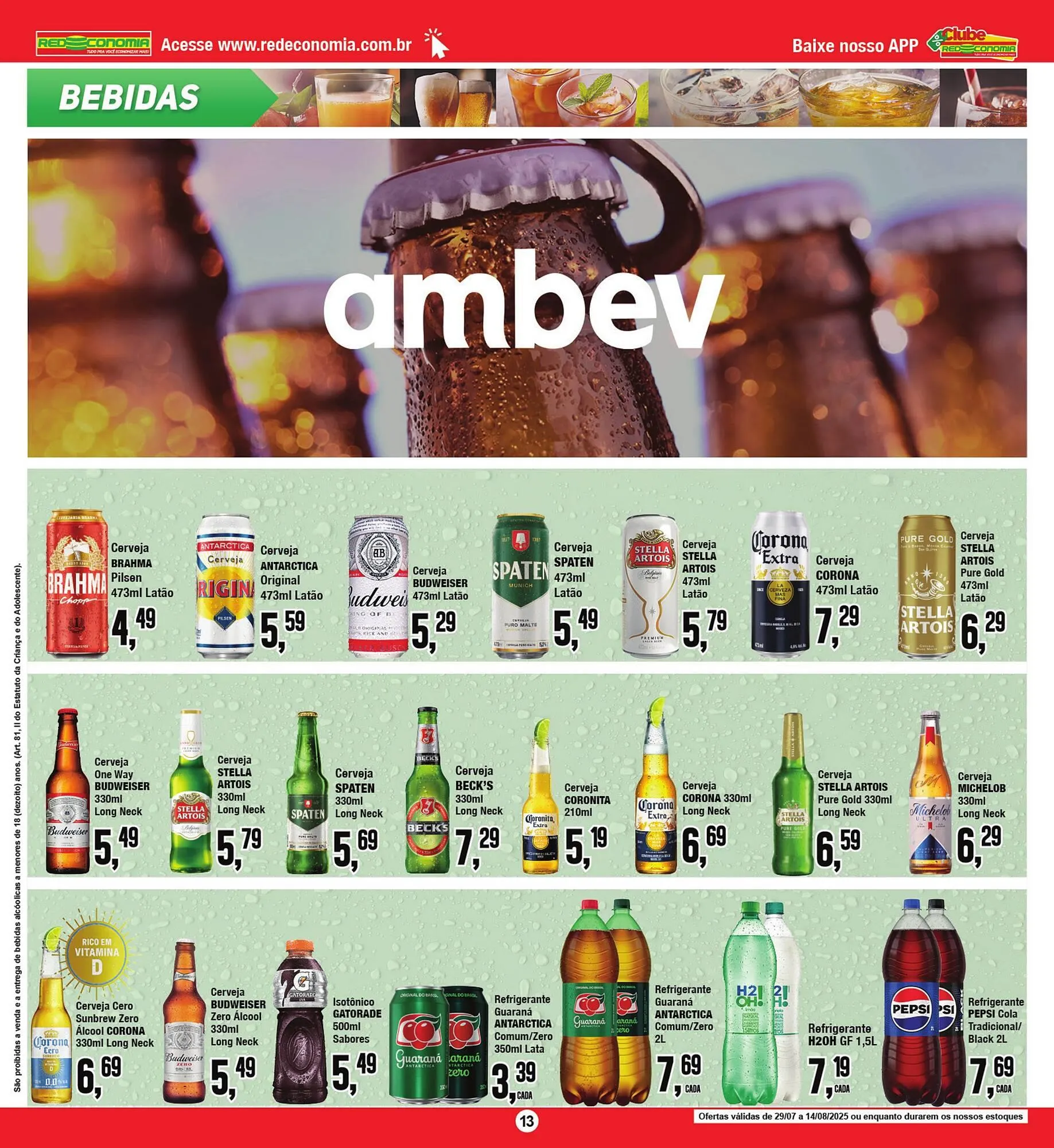 Encarte de Catálogo Rede Economia 1 de agosto até 3 de agosto 2025 - Pagina 13