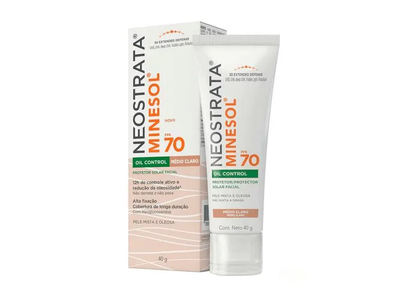Protetor Solar Facial Neostrata Minesol Oil Control Médio Claro FPS70 40g