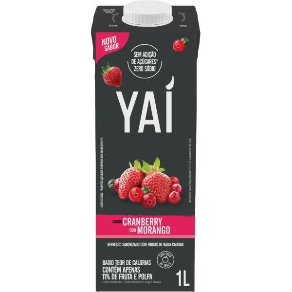 Suco de Cranberry e Morango 1L YAI