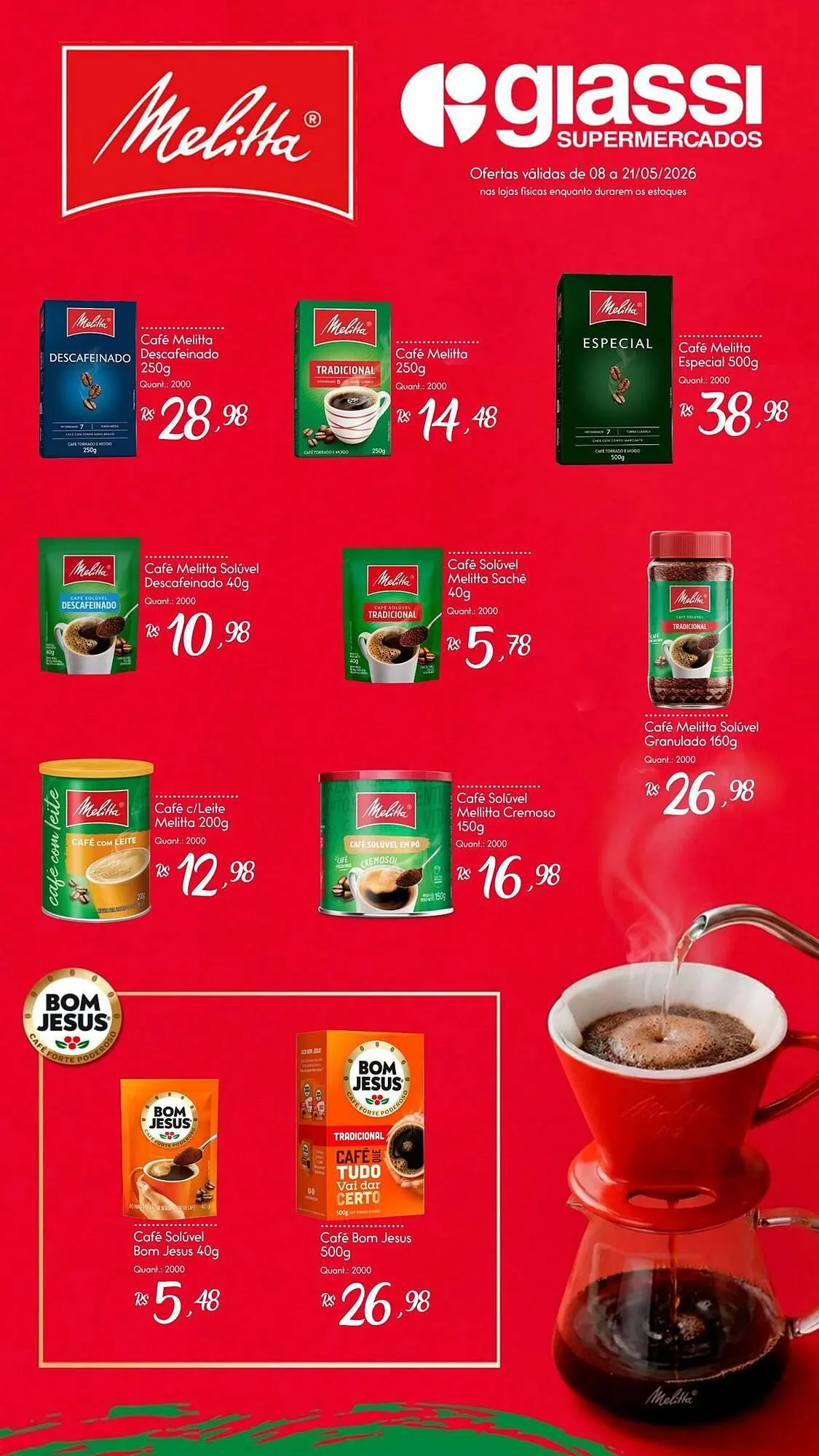 Encarte de Encarte Giassi Supermercados 8 de maio até 21 de maio 2026 - Pagina 1