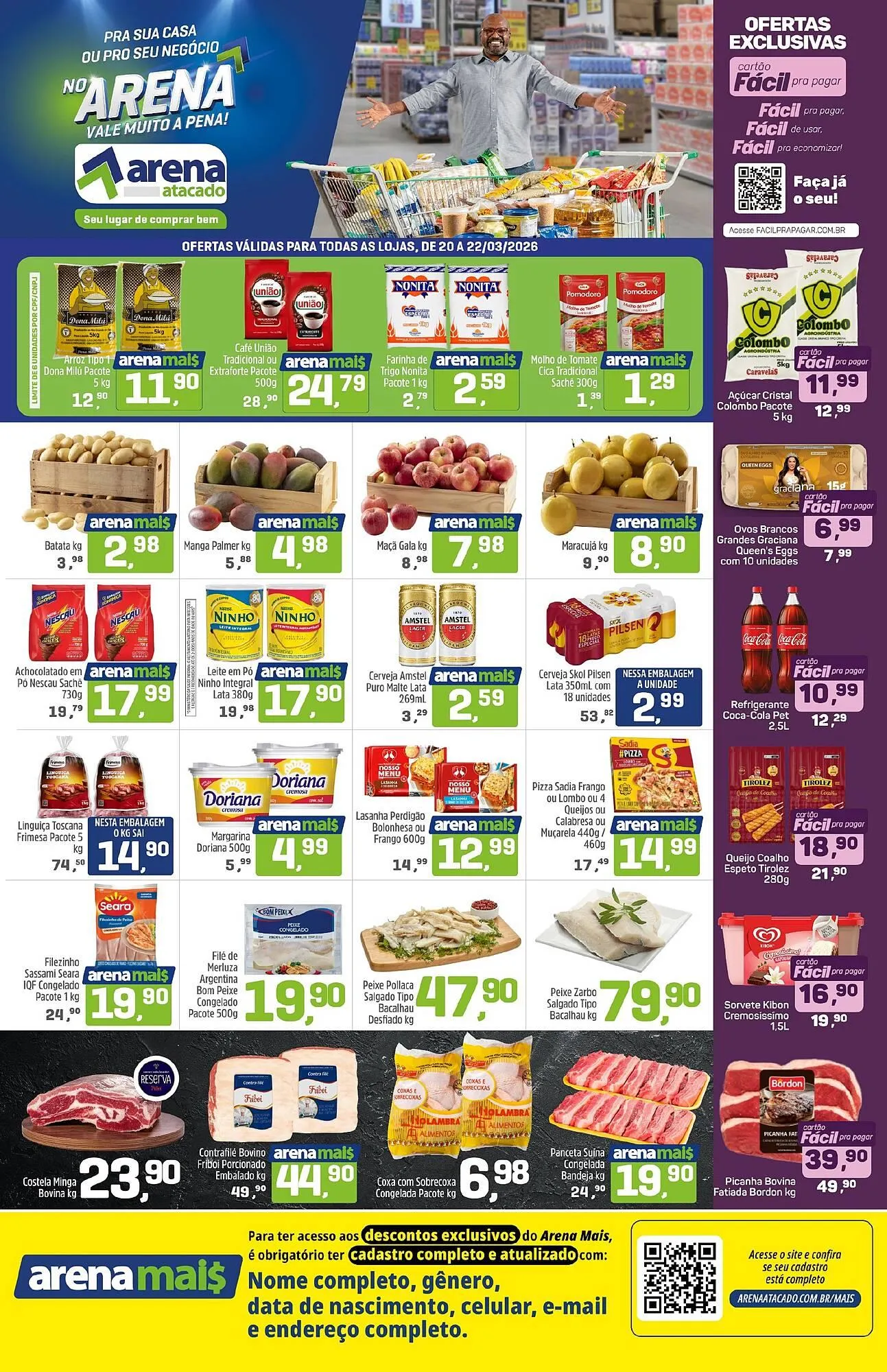 Encarte de Folheto Arena Atacado 20 de março até 22 de março 2026 - Pagina 1