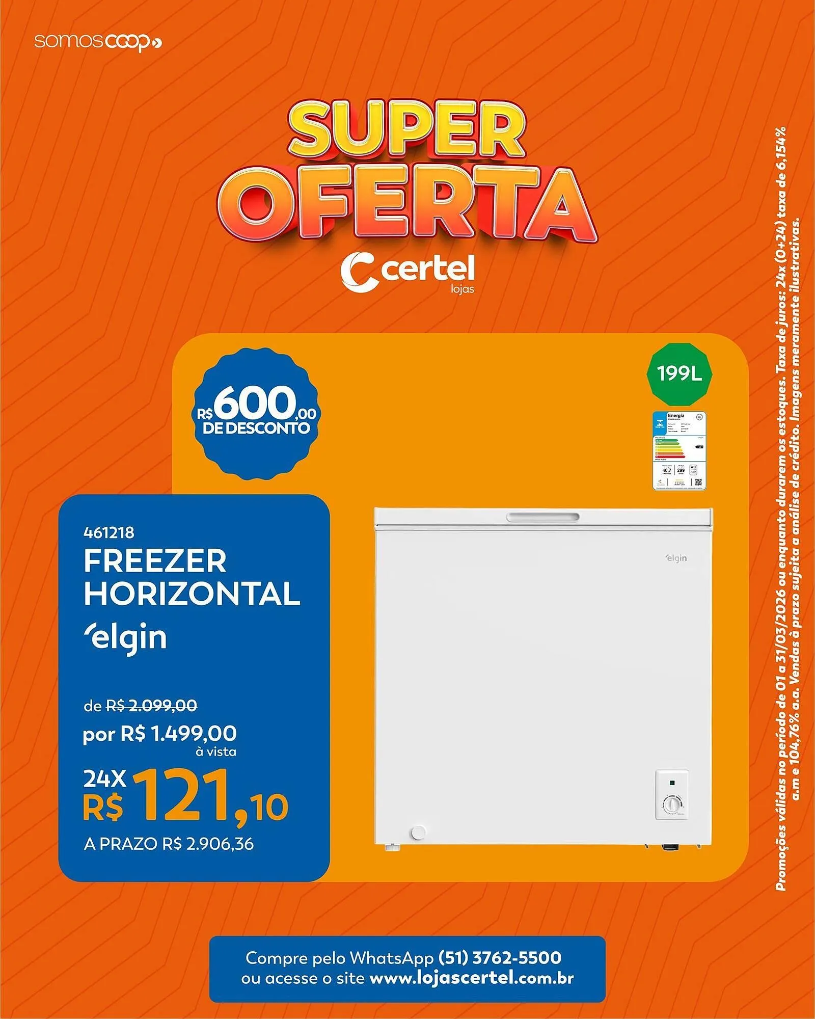 Encarte de Folheto Lojas Certel 1 de março até 31 de março 2026 - Pagina 1