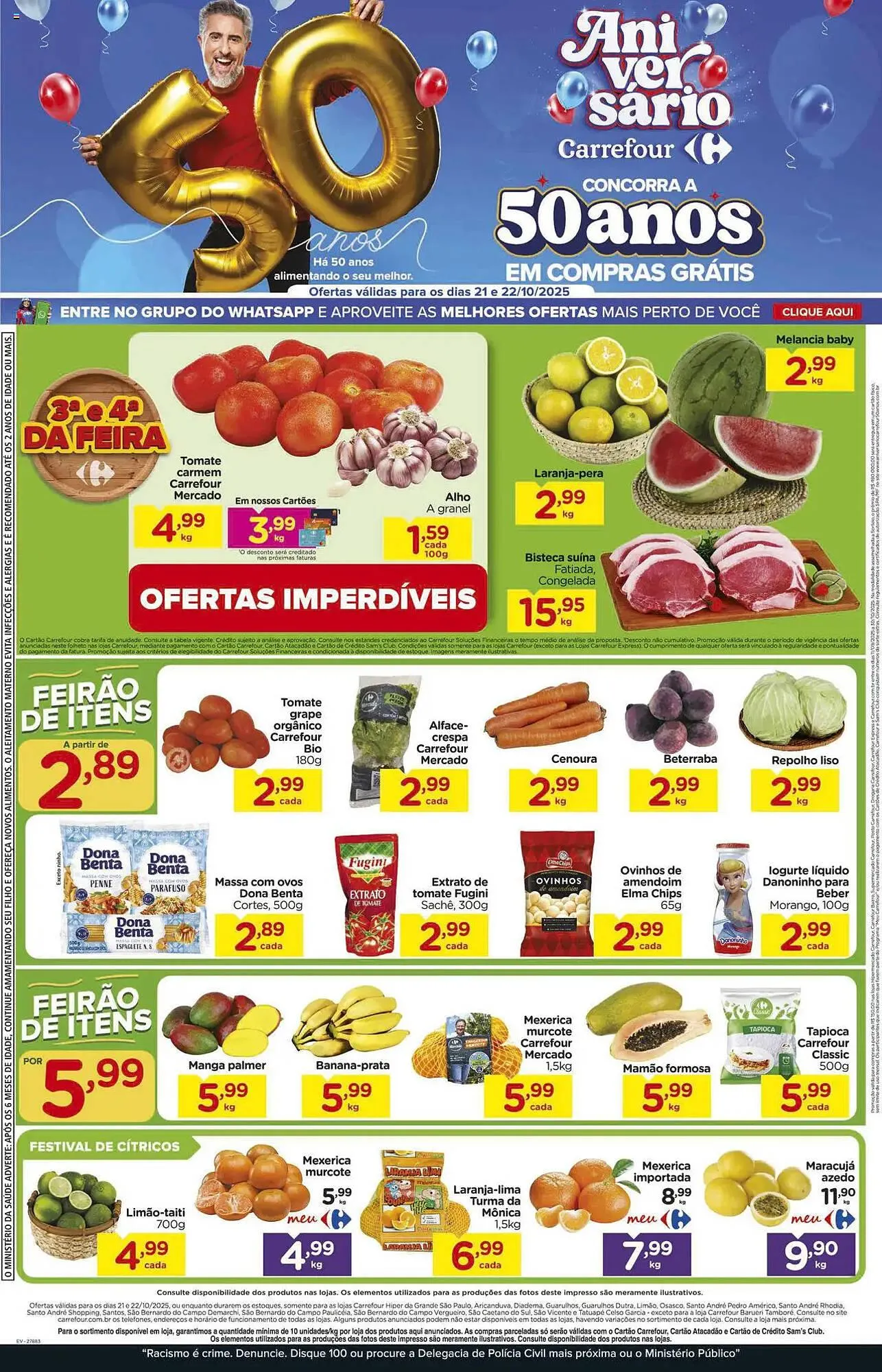 Encarte de Folheto Carrefour 21 de outubro até 22 de outubro 2025 - Pagina 1