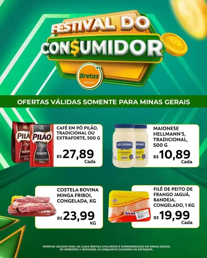 Encarte de Encarte Bretas Supermercados 10 de março até 19 de março 2025 - Pagina 6