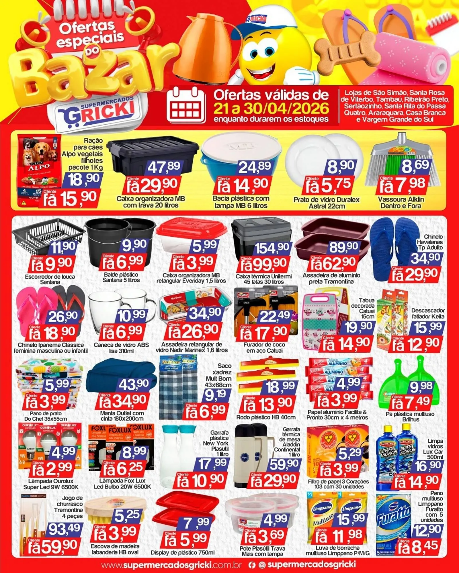 Encarte de Catálogo Supermercados Gricki 21 de abril até 30 de abril 2026 - Pagina 1