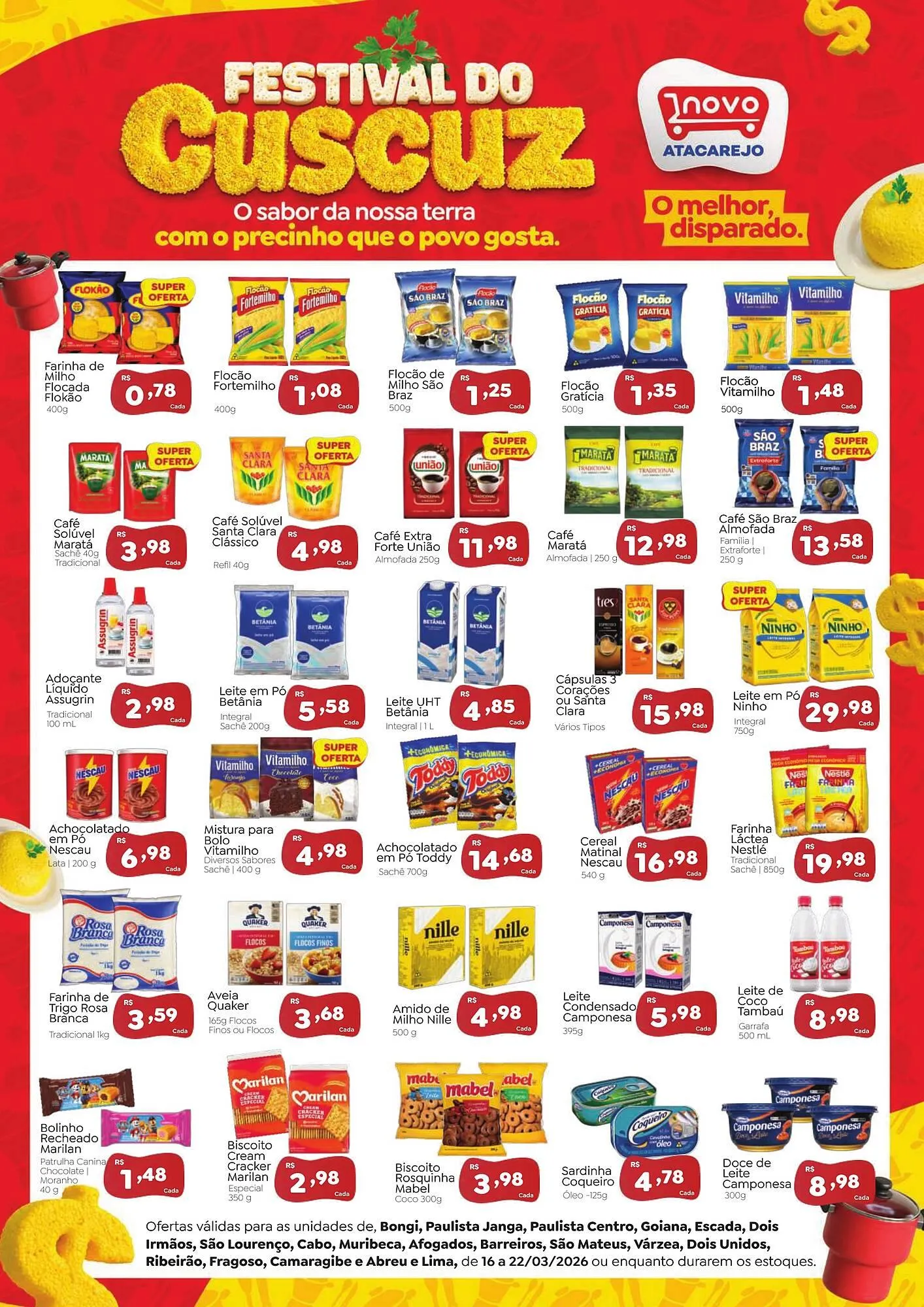 Encarte de Folheto Novo Atacarejo 16 de março até 22 de março 2026 - Pagina 1