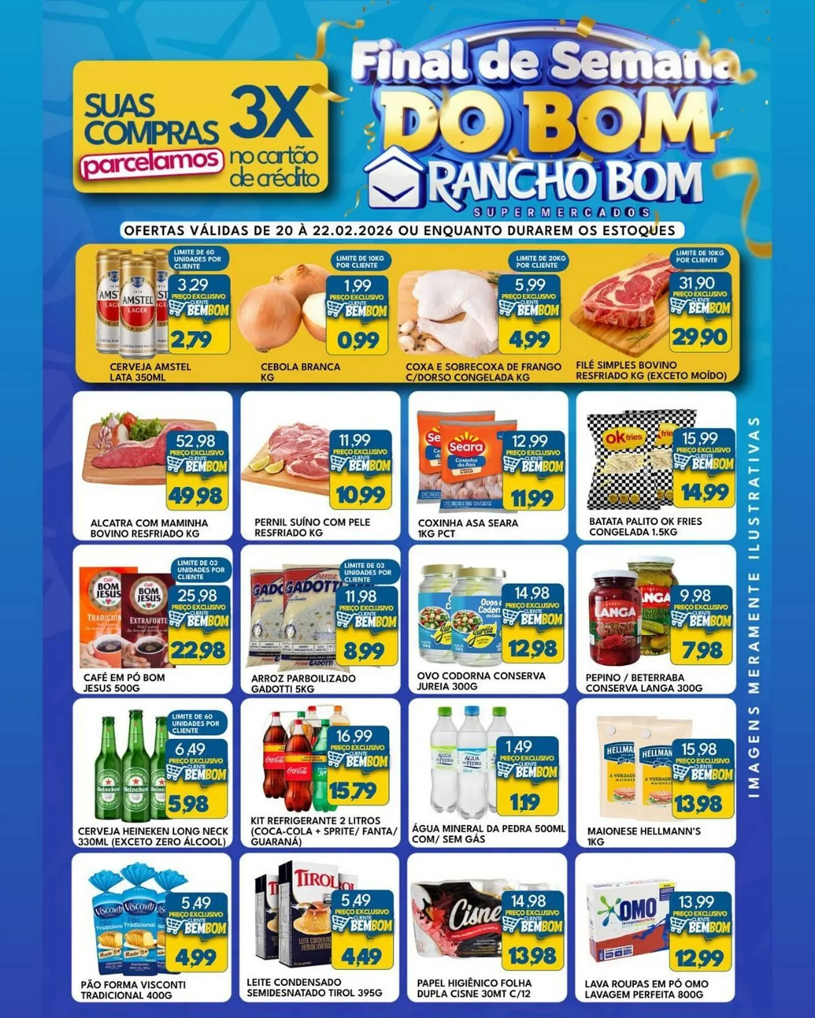Encarte de Catálogo Rancho Bom Supermercados 20 de fevereiro até 22 de fevereiro 2026 - Pagina 1