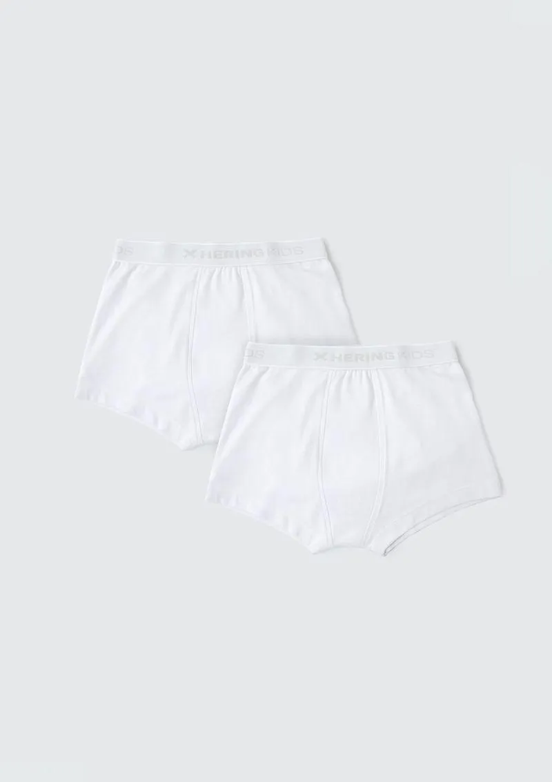 Kit 2 Cuecas Infantil Boxer - Branco