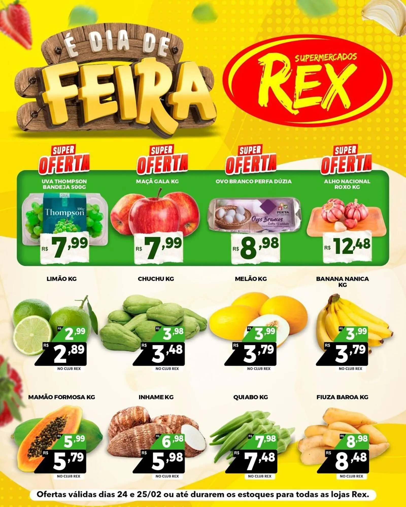 Encarte de Catálogo Supermercados Rex 24 de fevereiro até 25 de fevereiro 2026 - Pagina 1