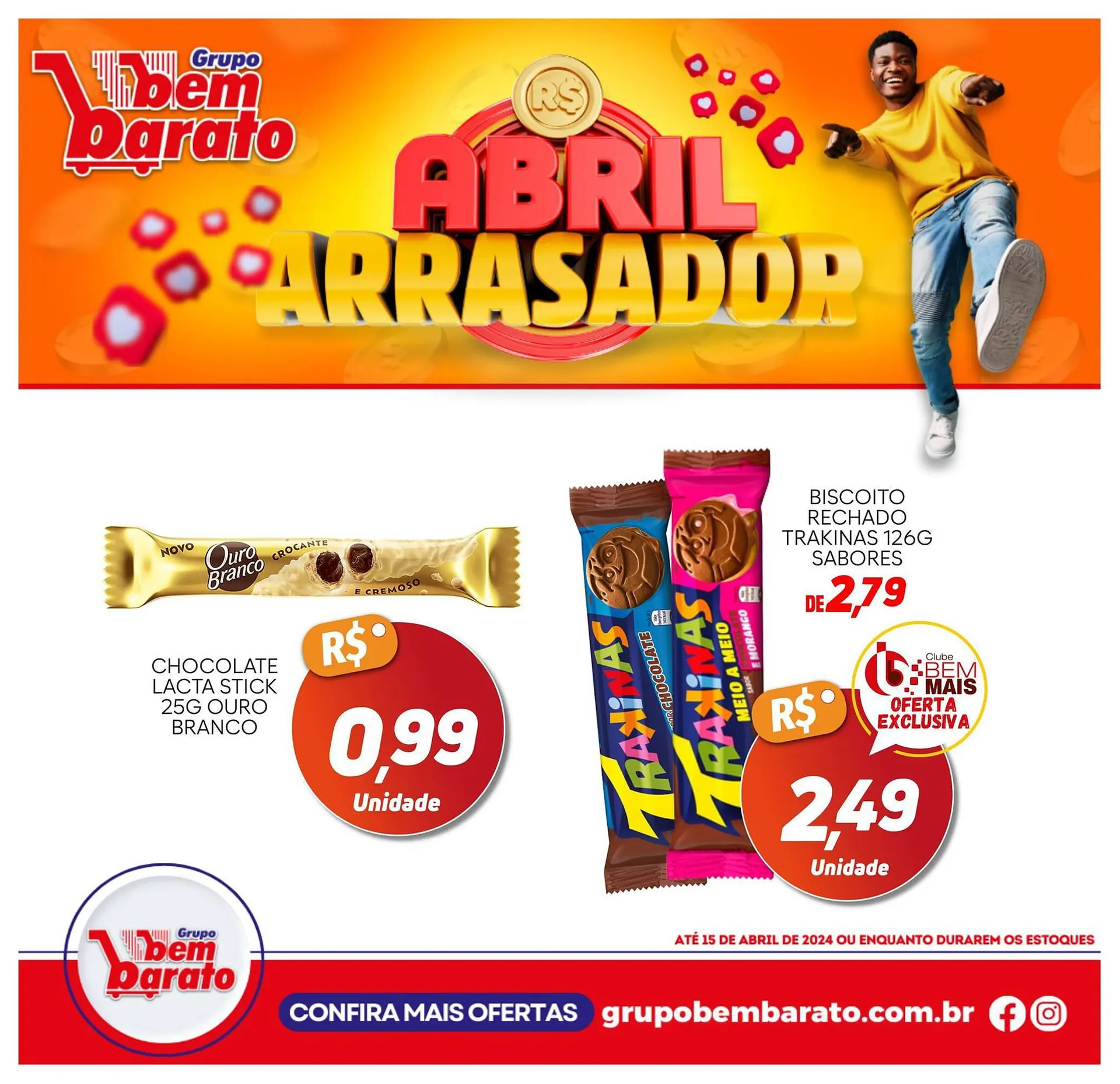 Encarte de Catálogo Supermercado Bem Barato 10 de abril até 15 de abril 2024 - Pagina 1