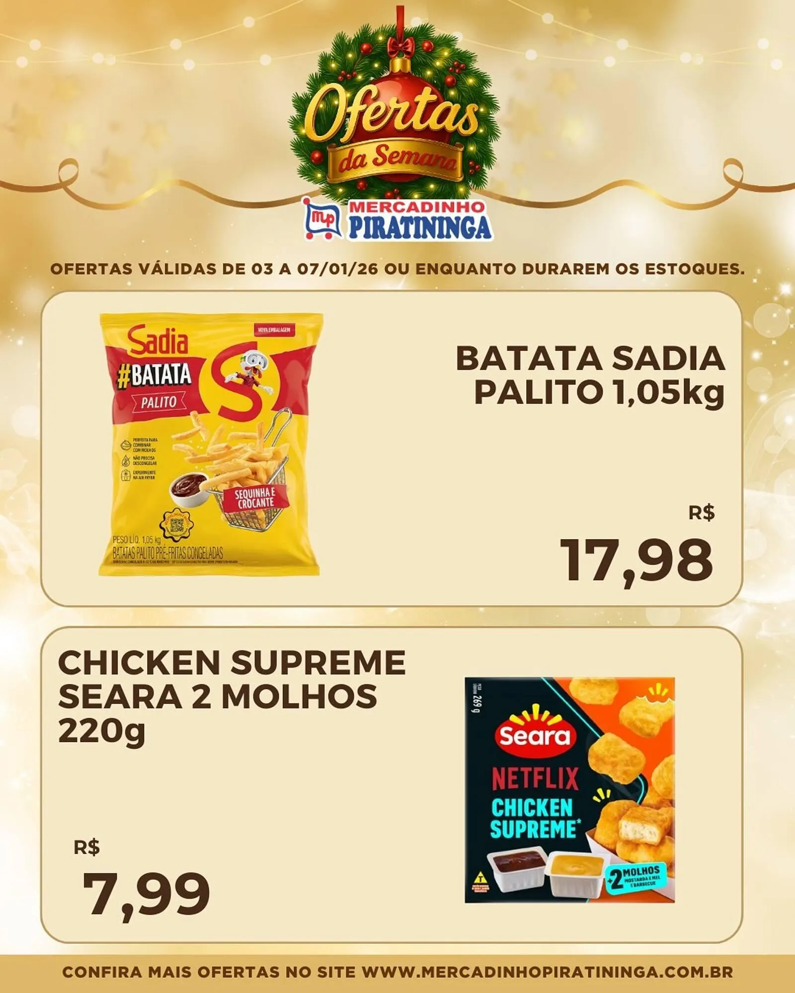 Encarte de Catálogo Mercadinho Piratininga 3 de janeiro até 7 de janeiro 2026 - Pagina 2