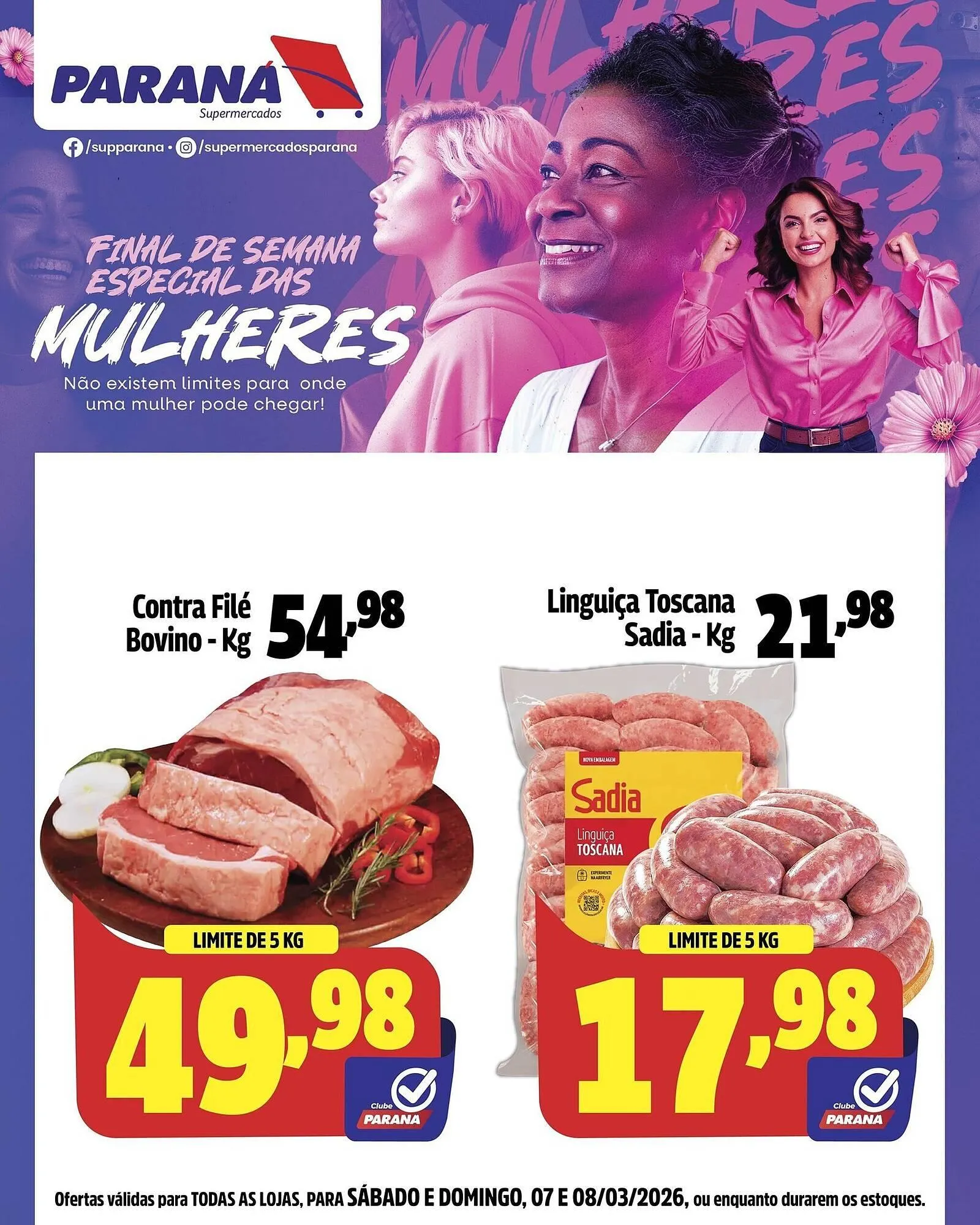 Encarte de Folheto Supermercado Paraná 7 de março até 8 de março 2026 - Pagina 1