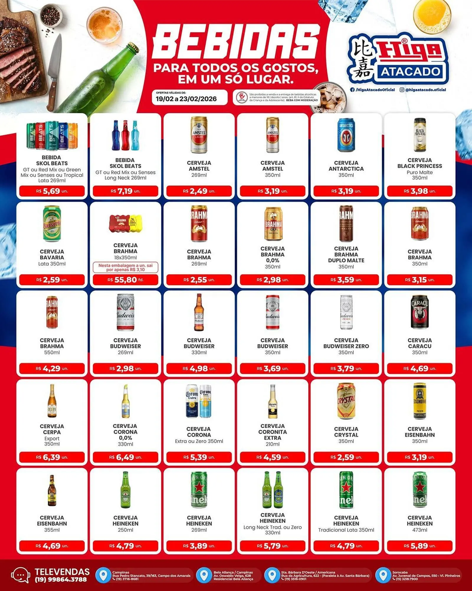 Encarte de Folheto Higa Atacado 19 de fevereiro até 23 de fevereiro 2026 - Pagina 1