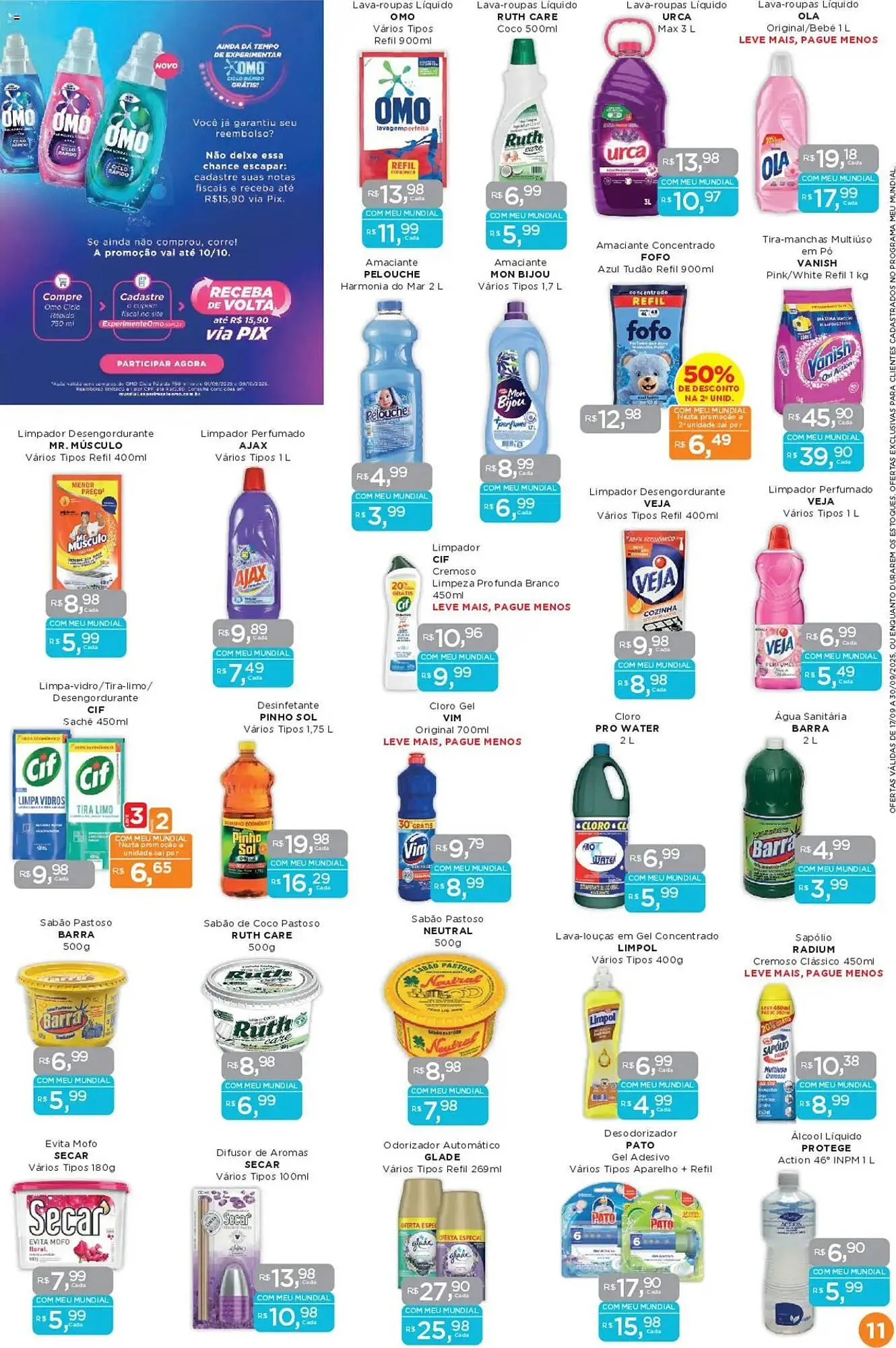 Encarte de Encarte Supermercados Mundial 17 de setembro até 30 de setembro 2025 - Pagina 11
