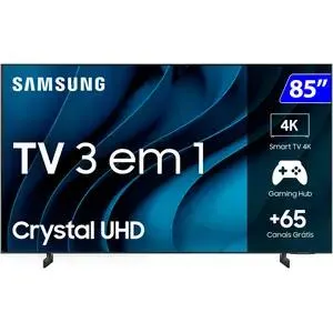 Smart TV Samsung LED 85" 4K Wi-Fi Tizen Crystal UHD HDR10+ UN85CU8000GXZD