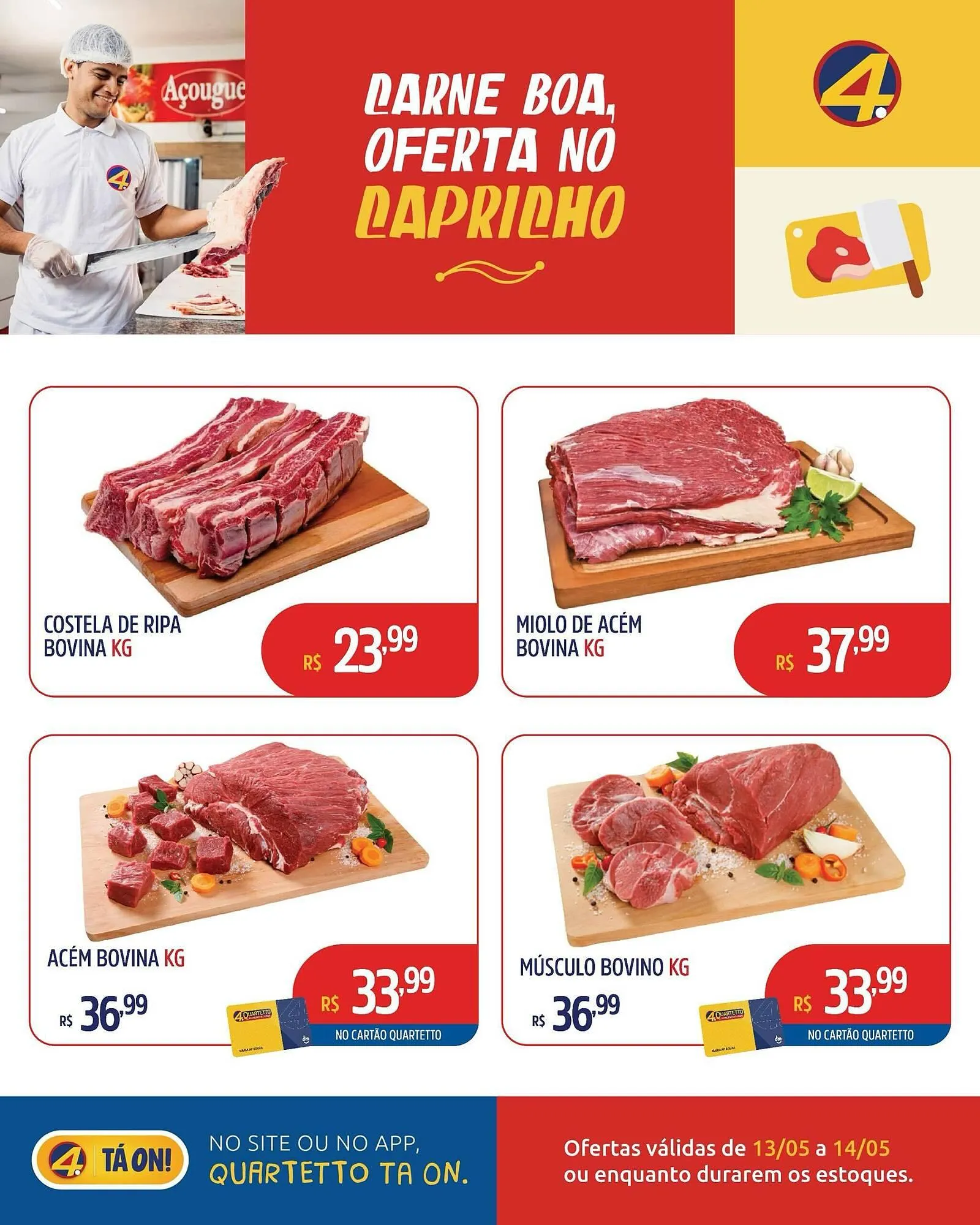 Encarte de Catálogo Quartetto Supermercados 13 de maio até 14 de maio 2026 - Pagina 1