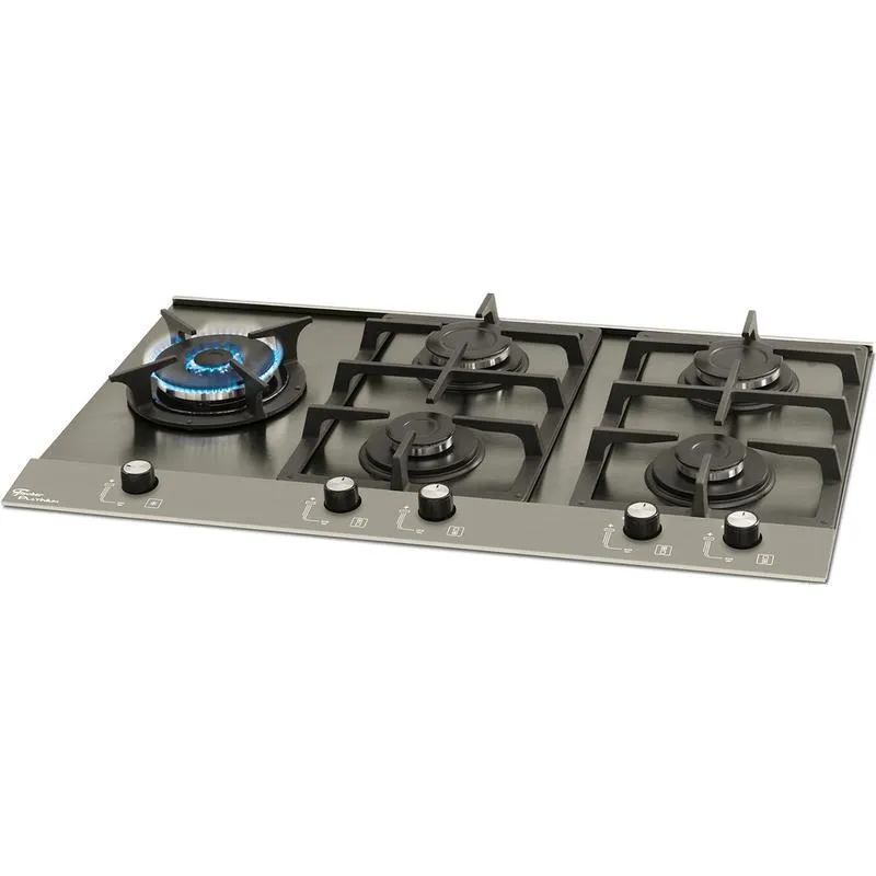 Cooktop Fischer 5 Bocas, Tripla Chama, Mesa em Aço Escovado Prime - 19784-51515