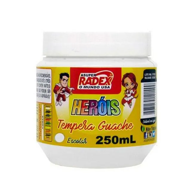 Tinta Guache Escolar Asuper 250ml Branco - Radex