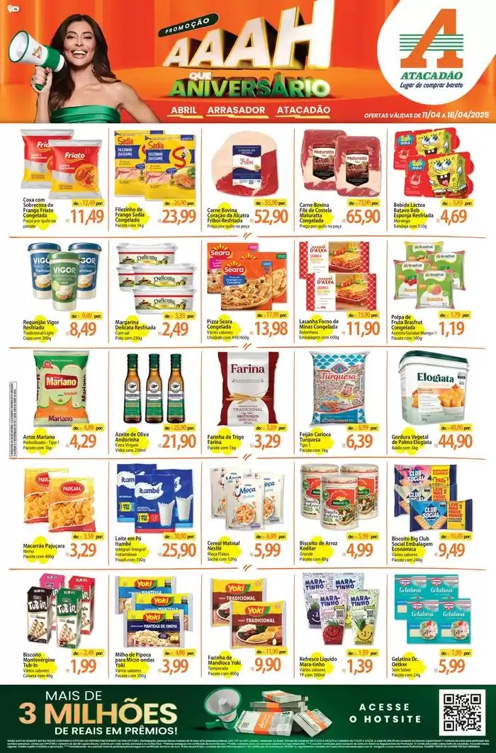 Encarte de Atacadão - Super Ofertas 11 de abril até 16 de abril 2025 - Pagina 1