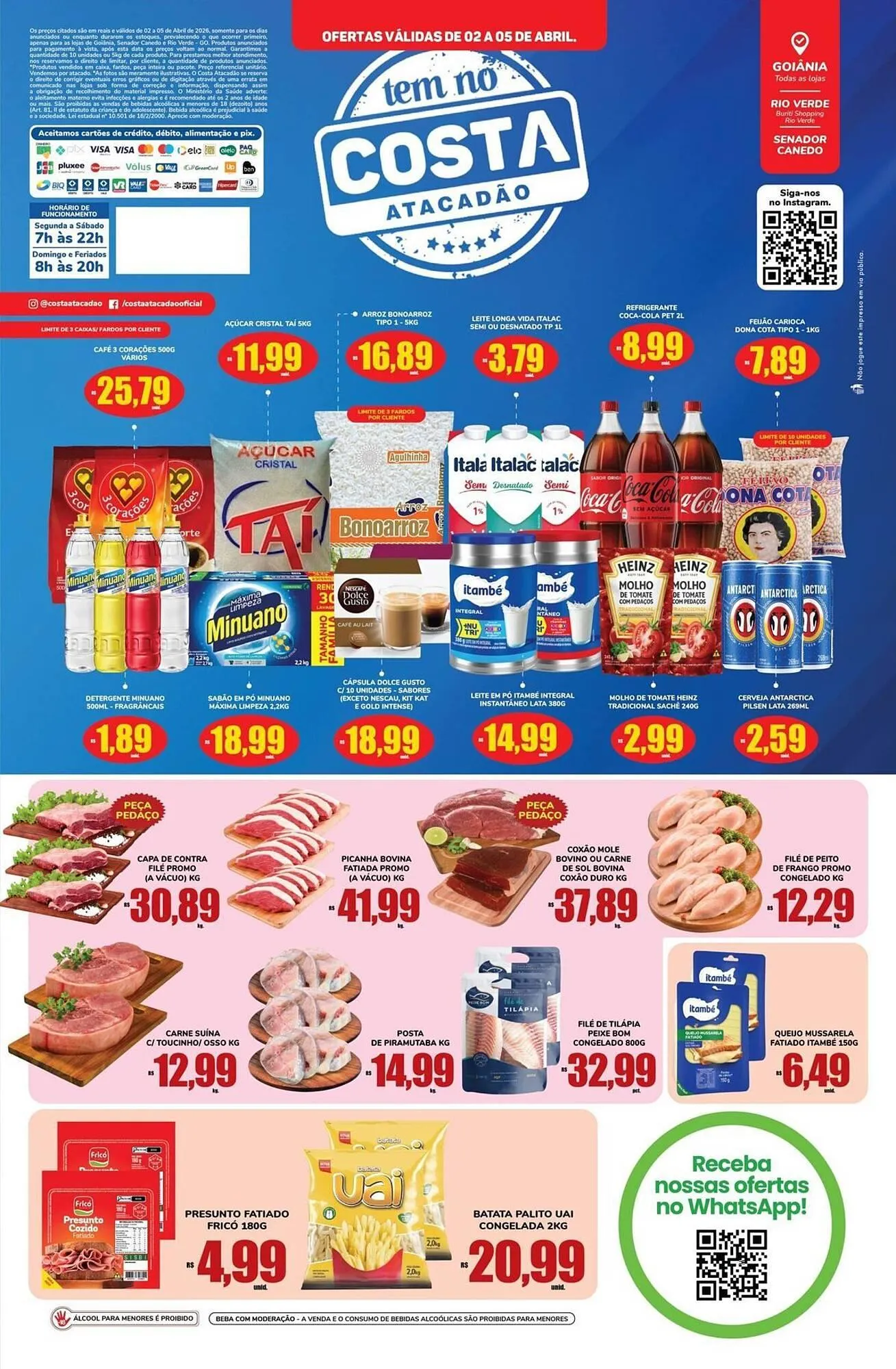 Encarte de Tabloide Costa Atacadão 2 de abril até 5 de abril 2026 - Pagina 1