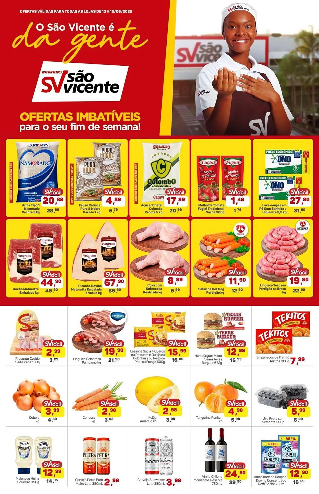 Encarte de Catálogo Supermercados São Vicente 13 de junho até 15 de junho 2025 - Pagina 1