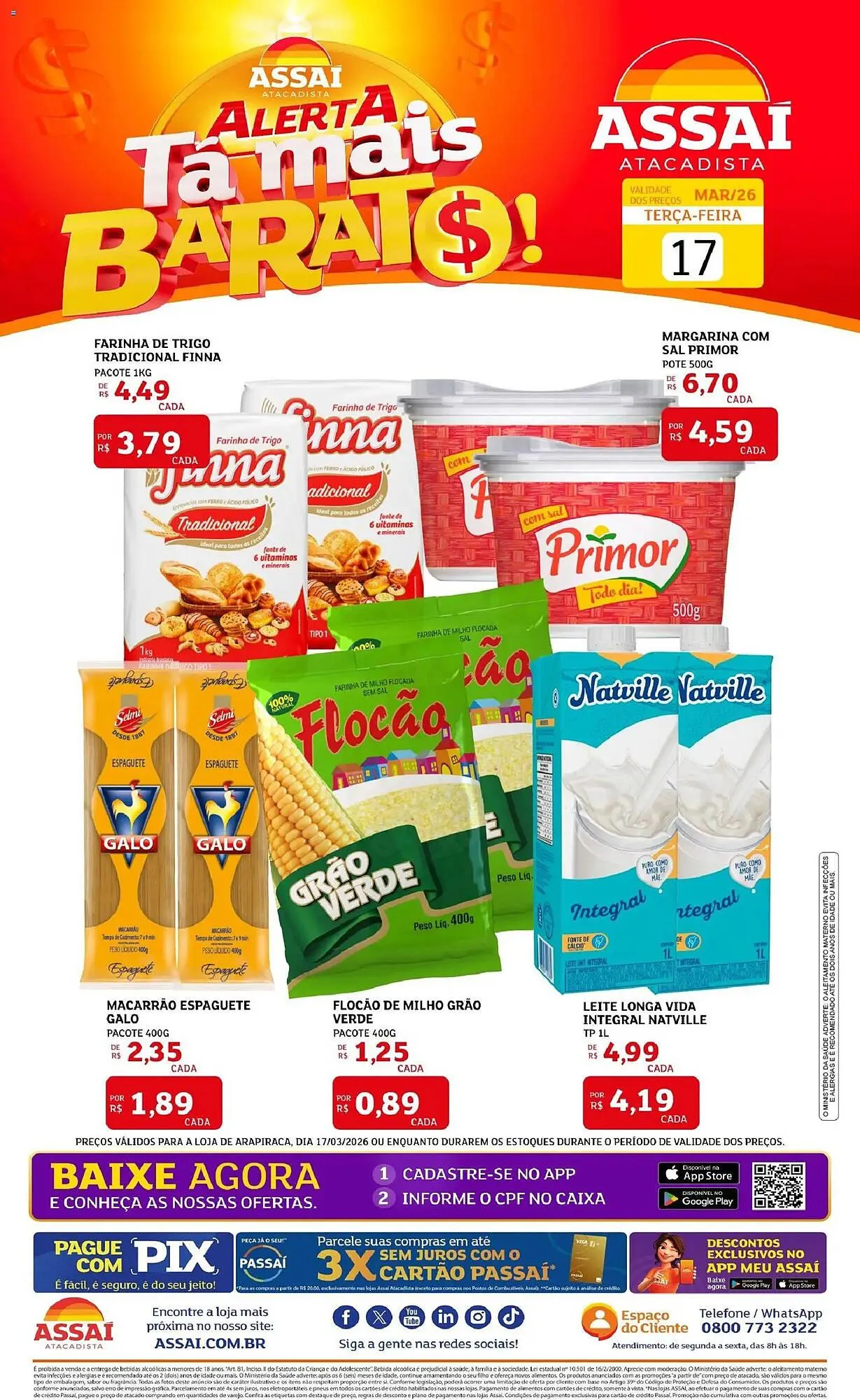 Encarte de Encarte Assaí Atacadista 17 de março até 17 de março 2026 - Pagina 1