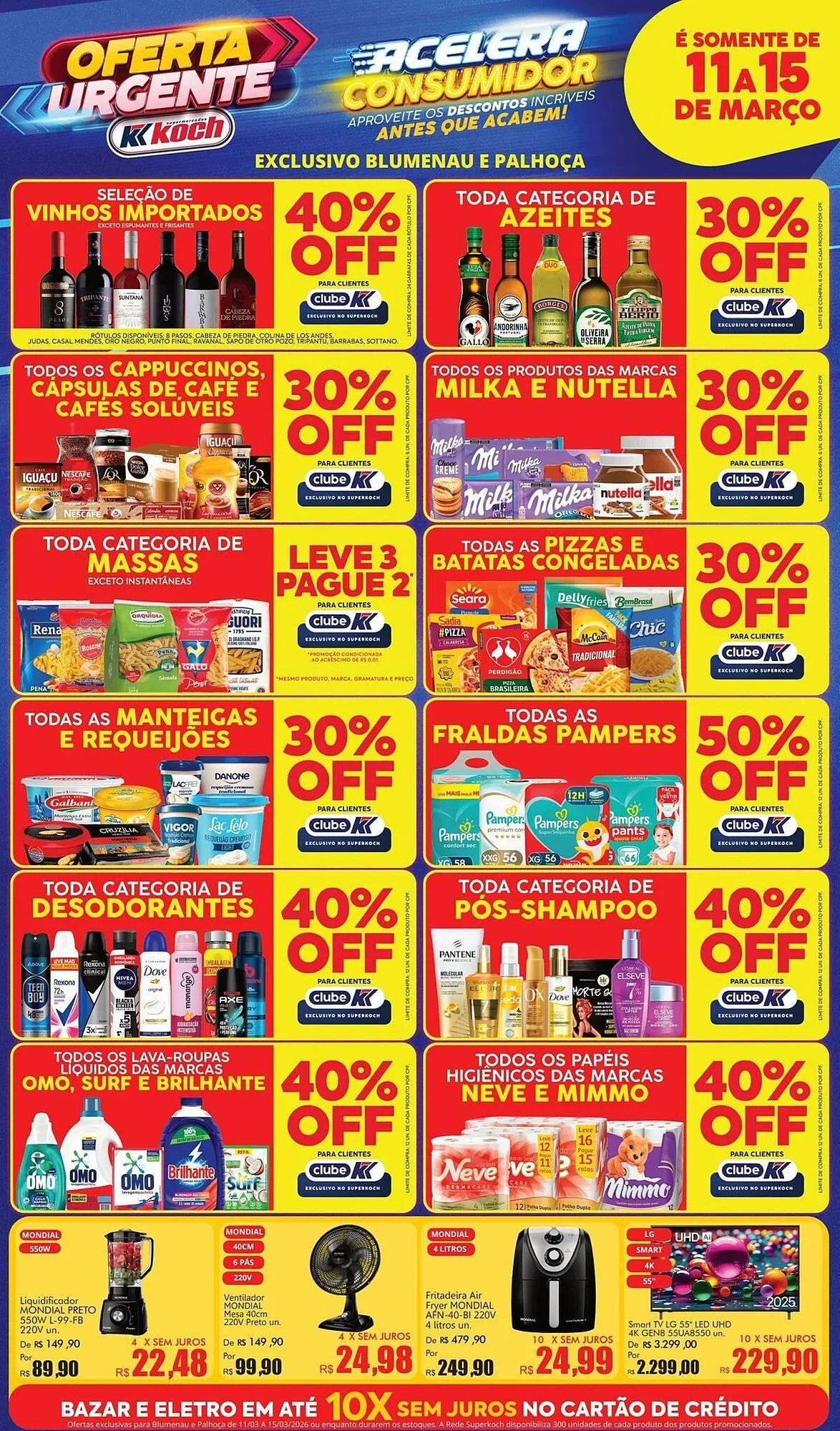 Encarte de Catálogo Supermercados Koch 11 de março até 15 de março 2026 - Pagina 1