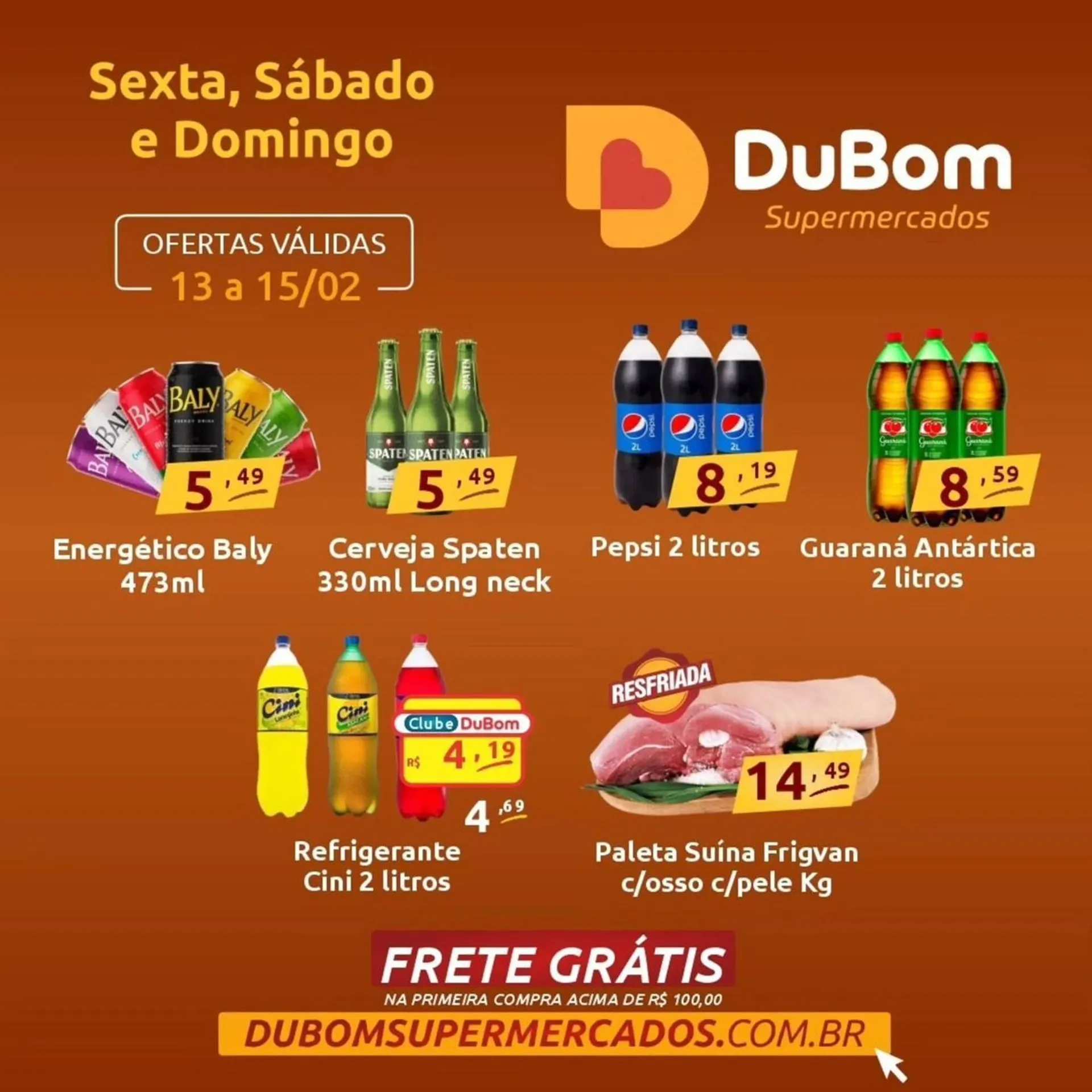 Encarte de Catálogo Dubom Supermercados 17 de fevereiro até 22 de fevereiro 2026 - Pagina 1