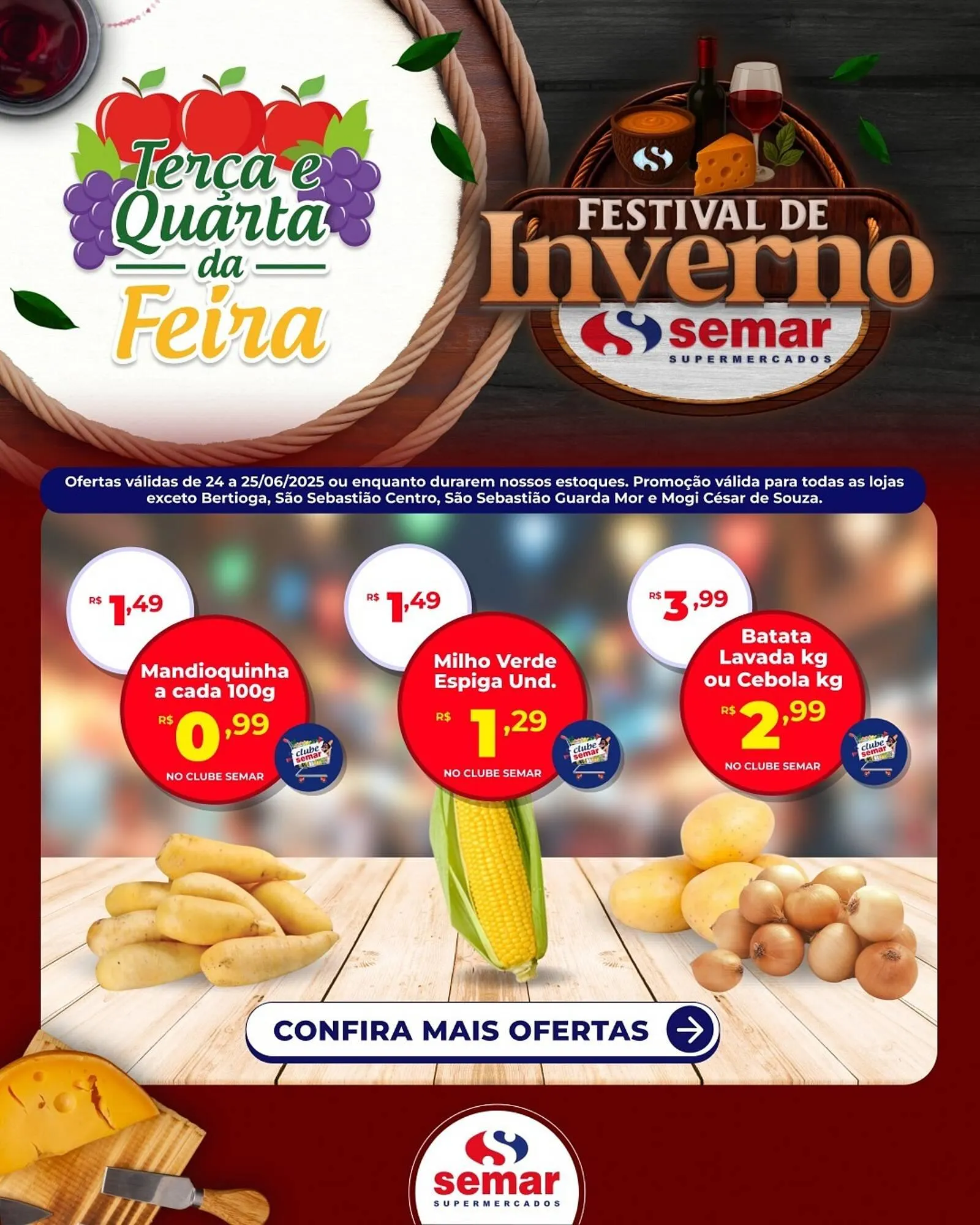 Encarte de Catálogo Semar Supermercado 23 de junho até 25 de junho 2025 - Pagina 1